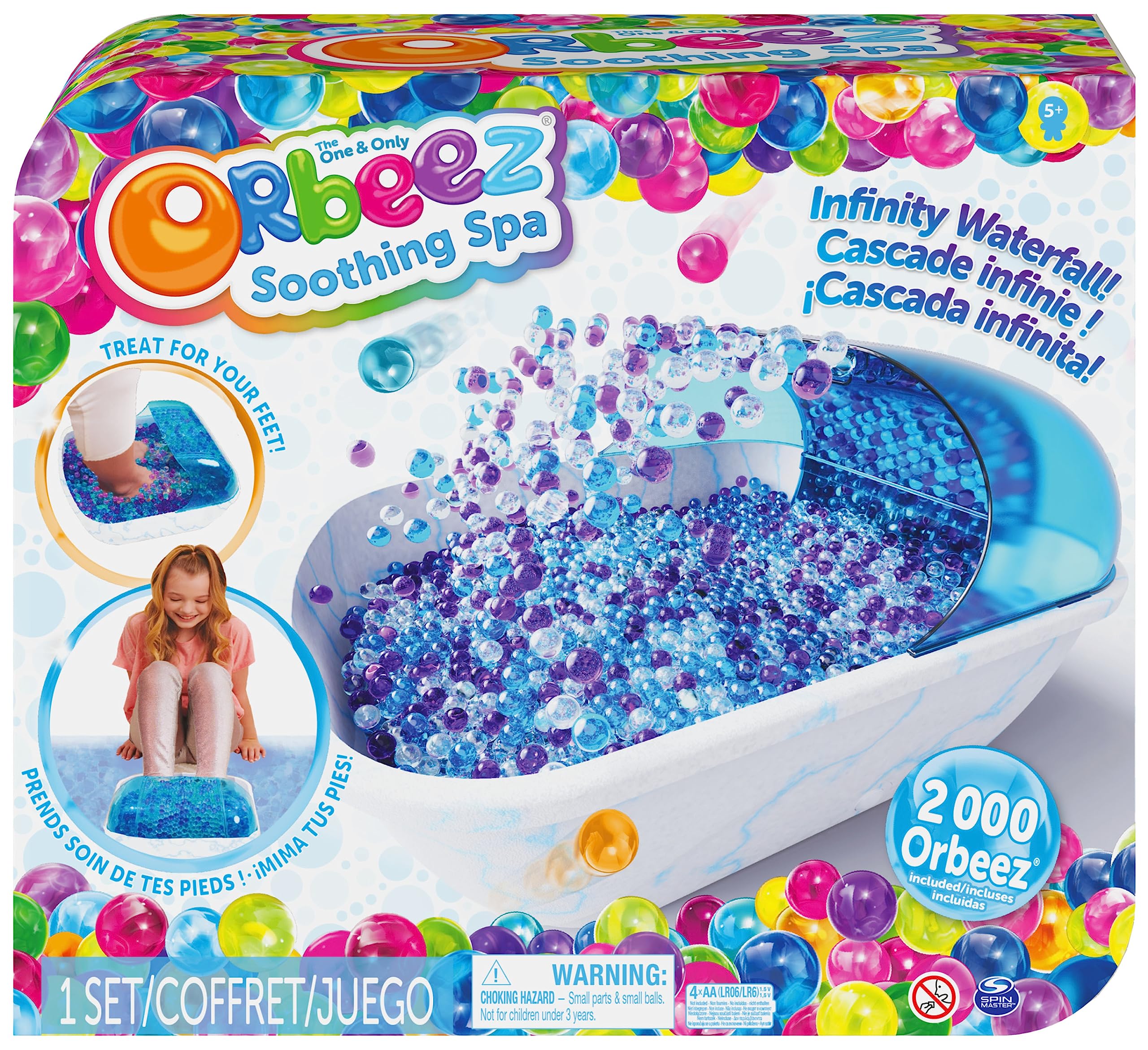 Orbeez, Spa para pies reconfortante con 2000, las únicas y únicas cuentas de agua no tóxicas, spa para niños