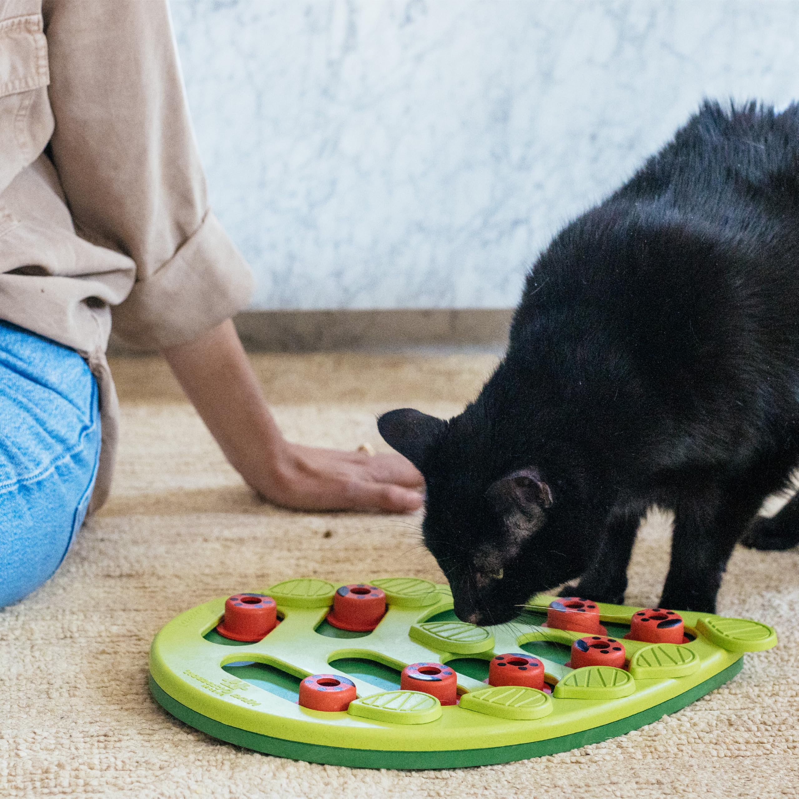 Catstages Nina Ottosson Buggin' Out Puzzle & Play - Interactive Cat Treat Dispenser | 16 Compartments 8