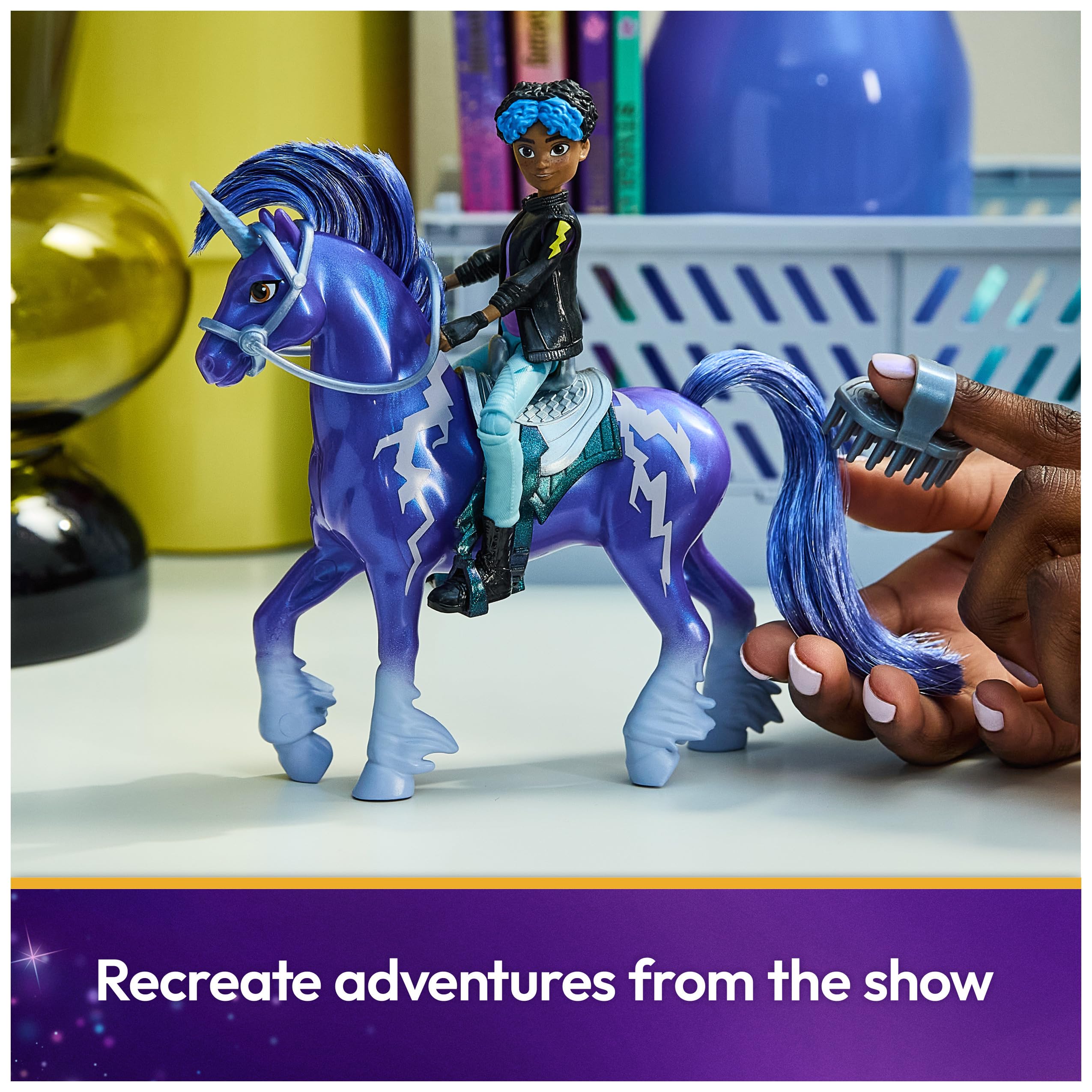 Unicorn Academy Rory and Unicorn Storm Set - 12cm Action Figures with Articulation and Styling Brush 7
