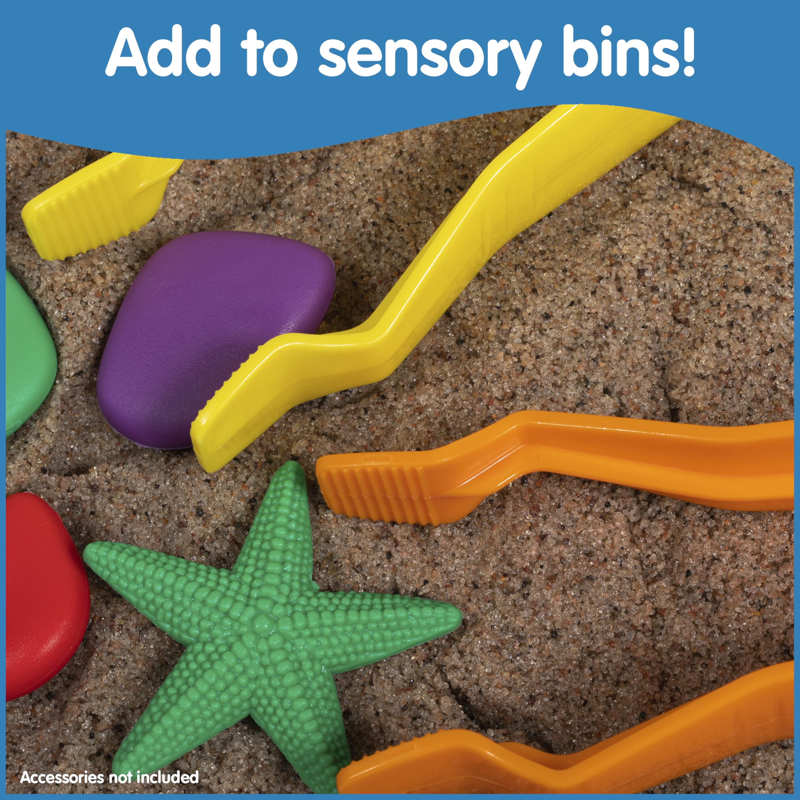 edxeducation Jumbo Tweezers - Set of 12 - 6 Colors - For Ages 18m+ 11