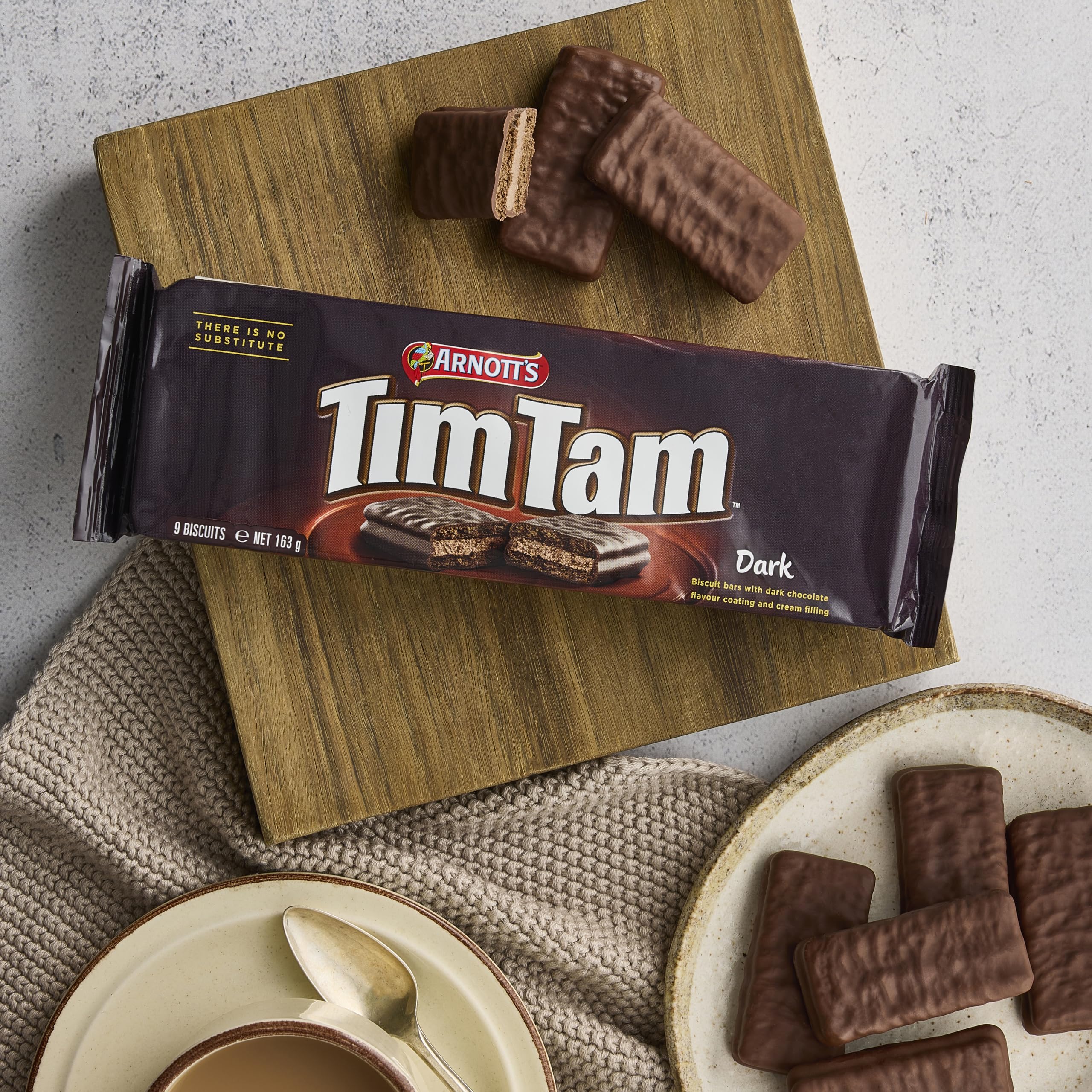 Tim Tam - Dark Chocolate Flavour Coated Biscuit Bars (163g) 5