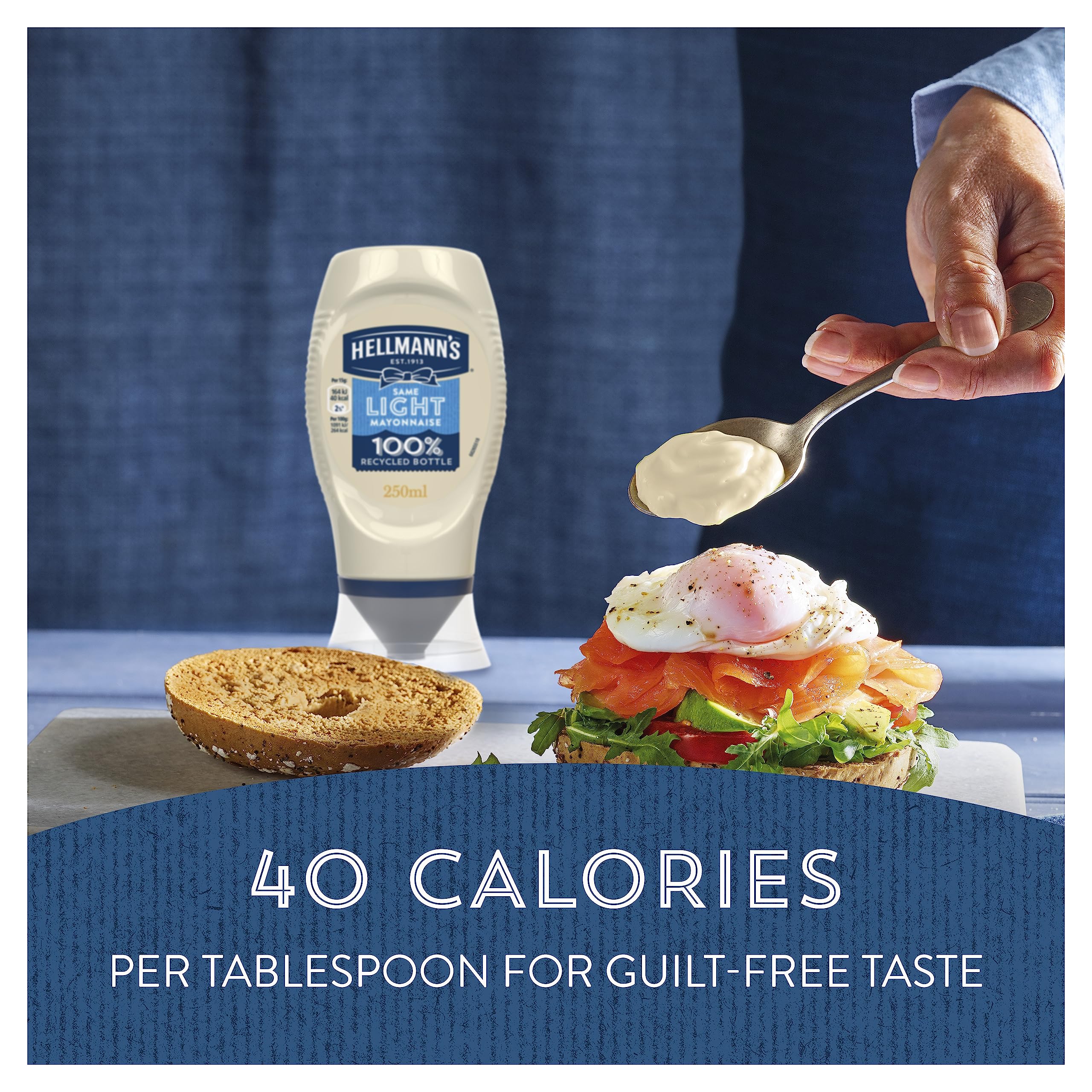 Hellmann's Light Mayonnaise - 60% Less Fat with Free-Range Eggs 3