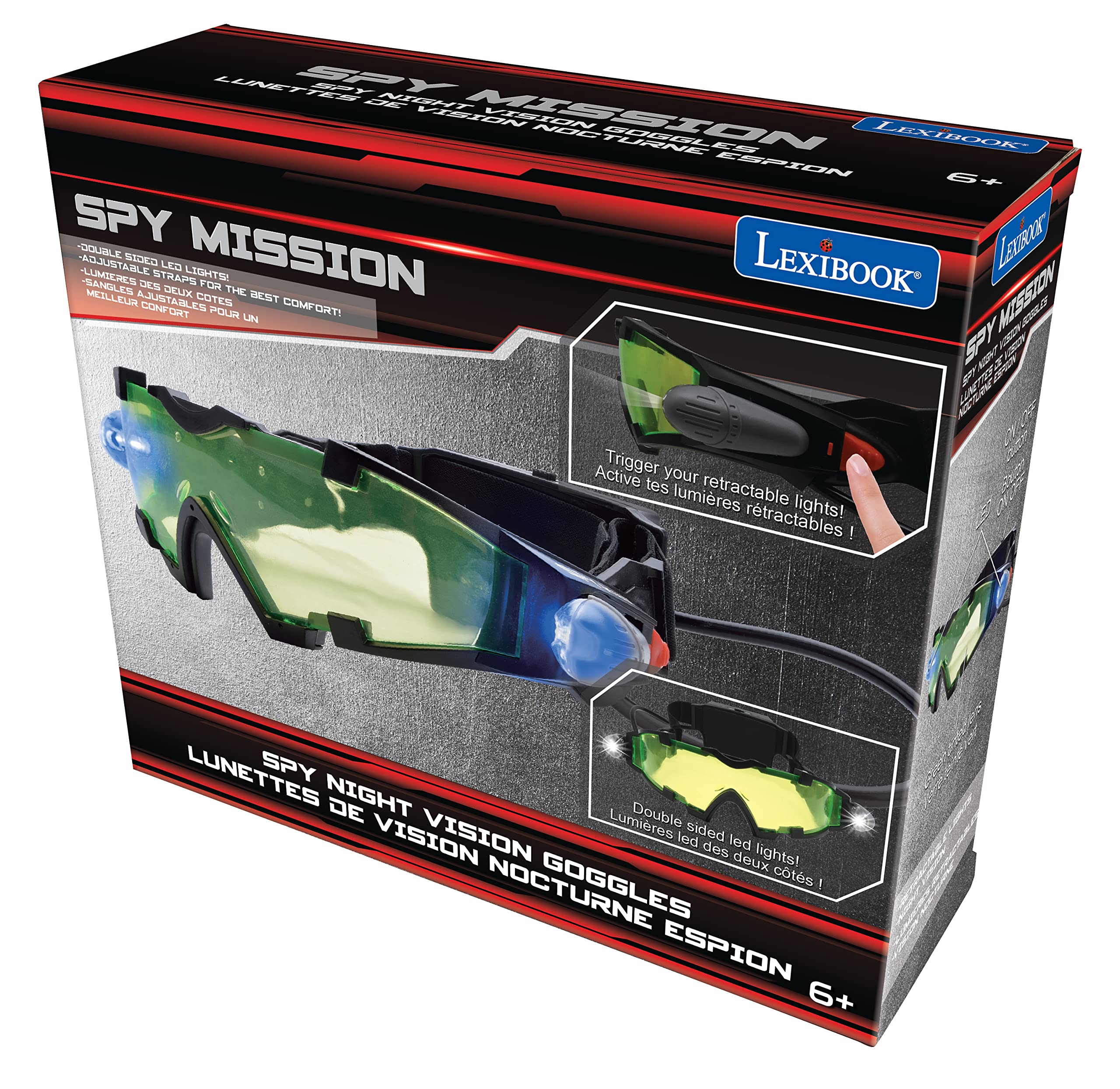 LEXIBOOK Spy Mission Night Vision Goggles with LED Lights | Unisex Children | Ages 6+ 4