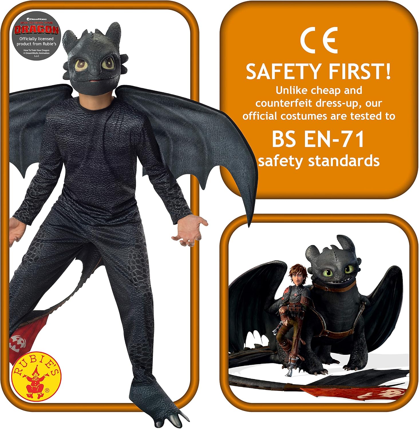 Rubie's Toothless Night Fury Costume - Medium 6