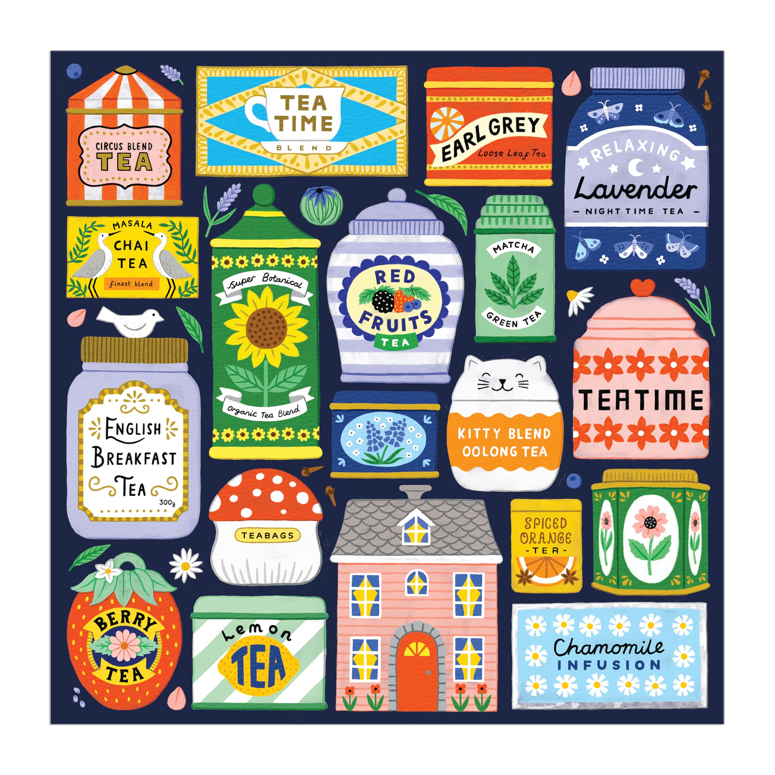 Galison Spot Of Tea 500 Piece Jigsaw Puzzle | 27" x 20" Finished Size | Recycled Materials 2