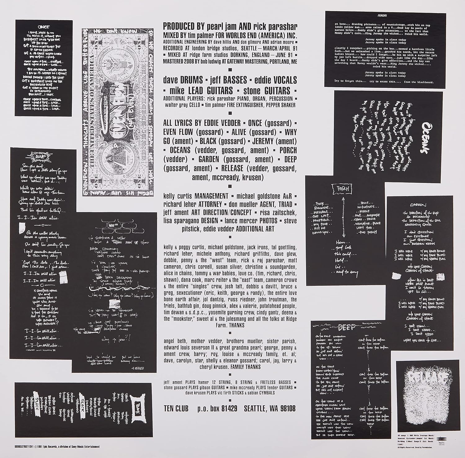 Pearl Jam - Ten VINYL 6