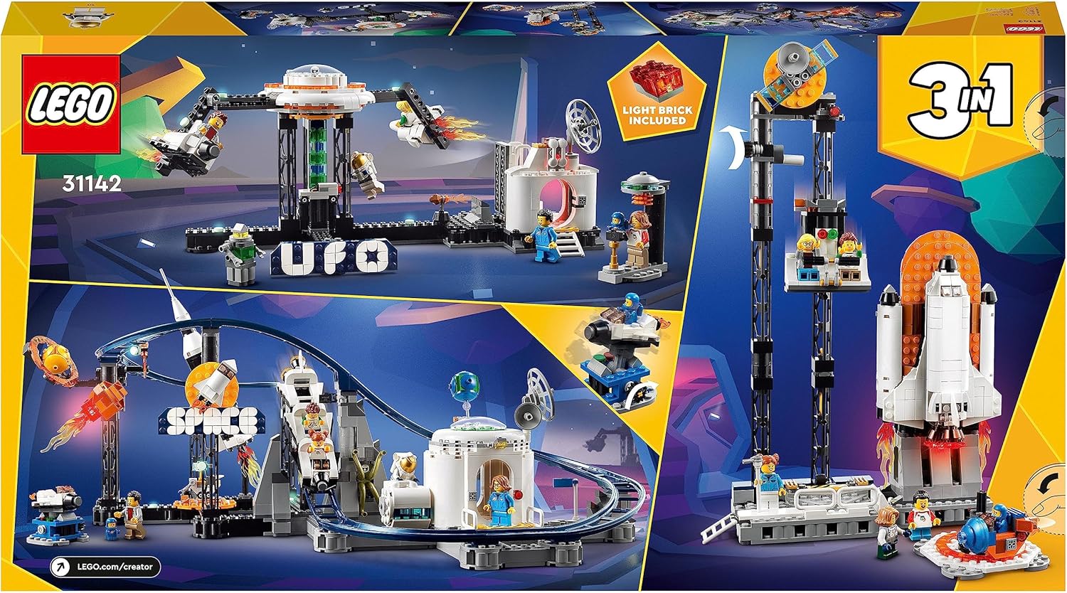 LEGO Creator 3in1 Space Roller Coaster Set - 874-Piece Building Toy for Ages 9+ 6