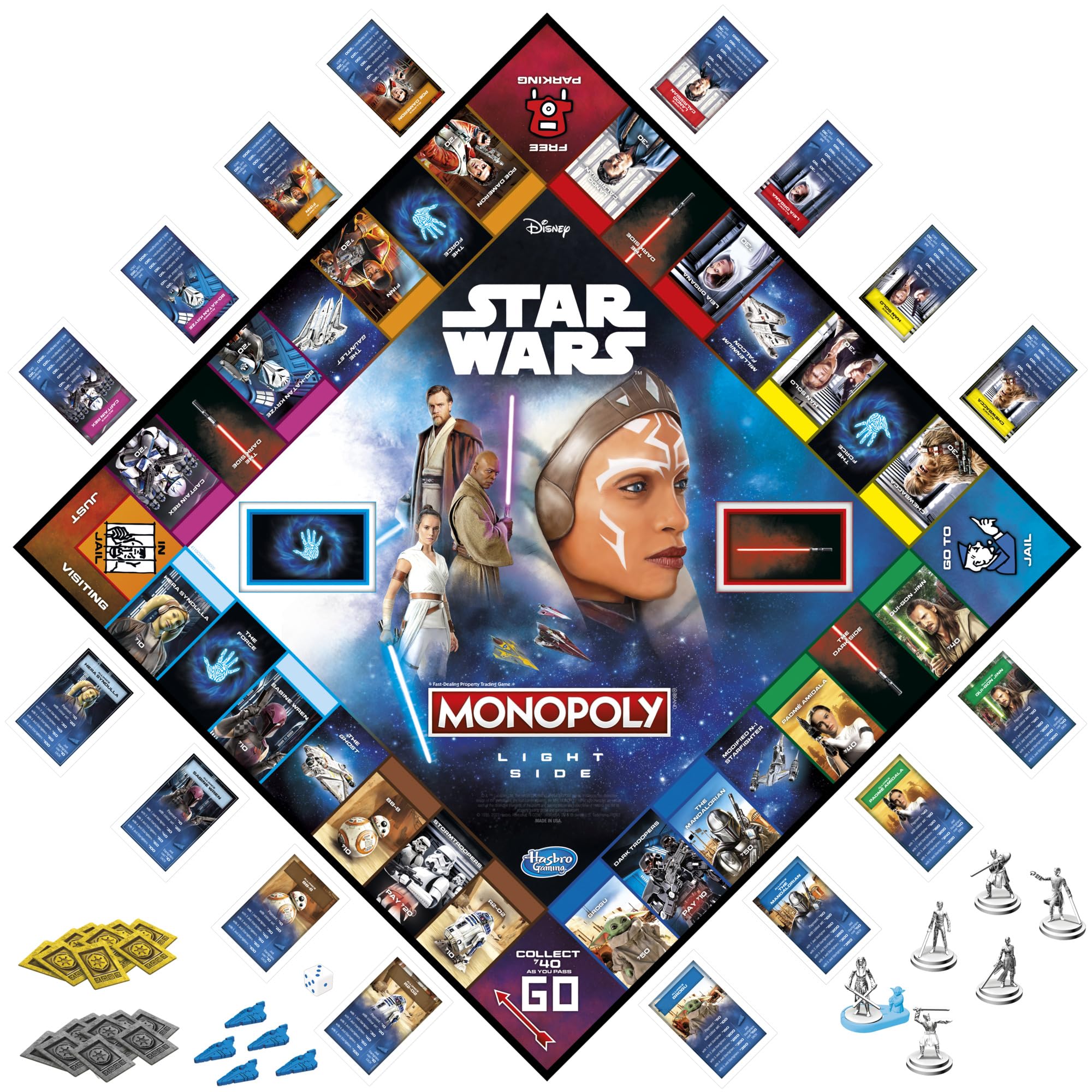 Hasbro Gaming Monopoly: Star Wars Light Side Edition Board Game 6