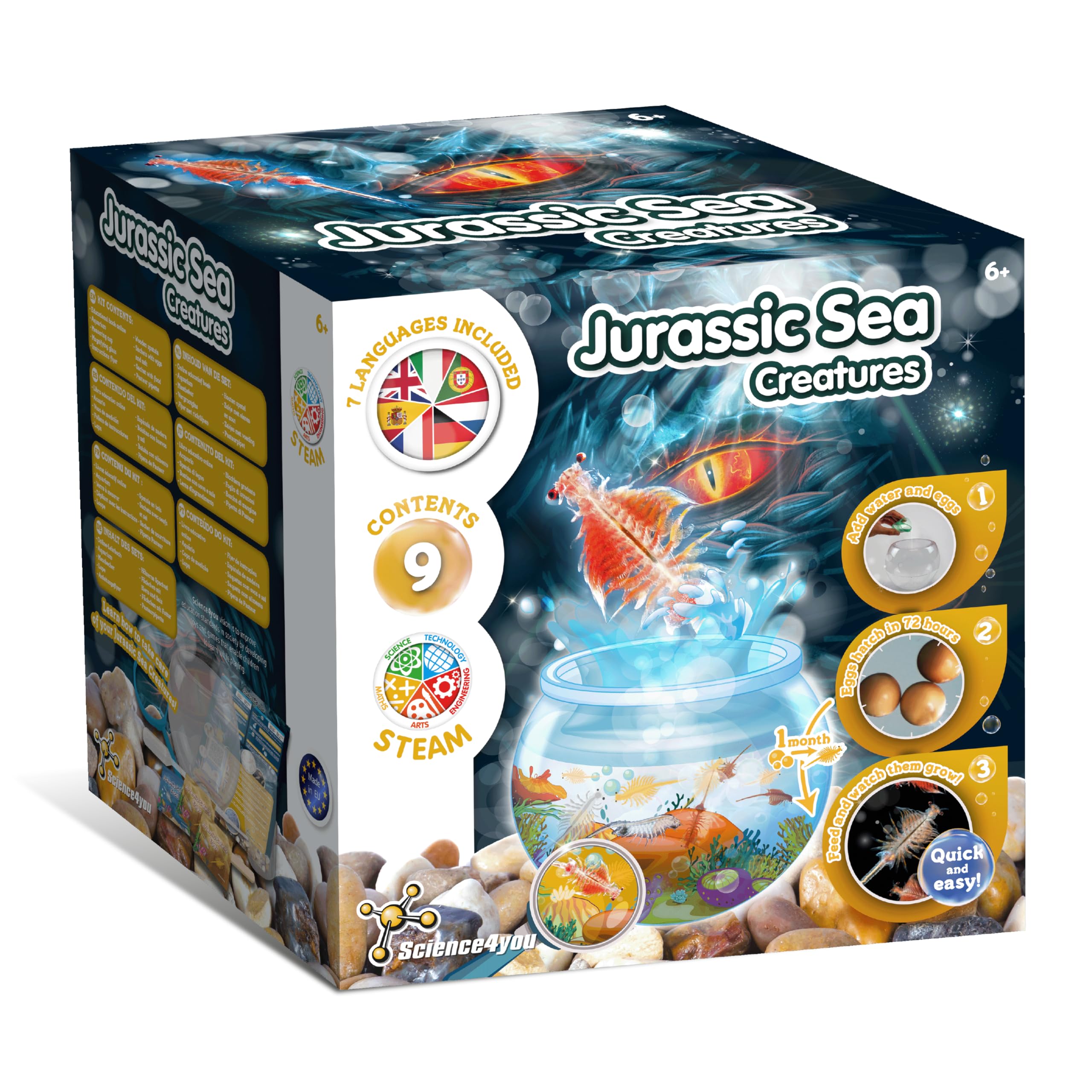Science4you Jurassic Sea Creatures - Create an Artemia Ecosystem for Kids 6+