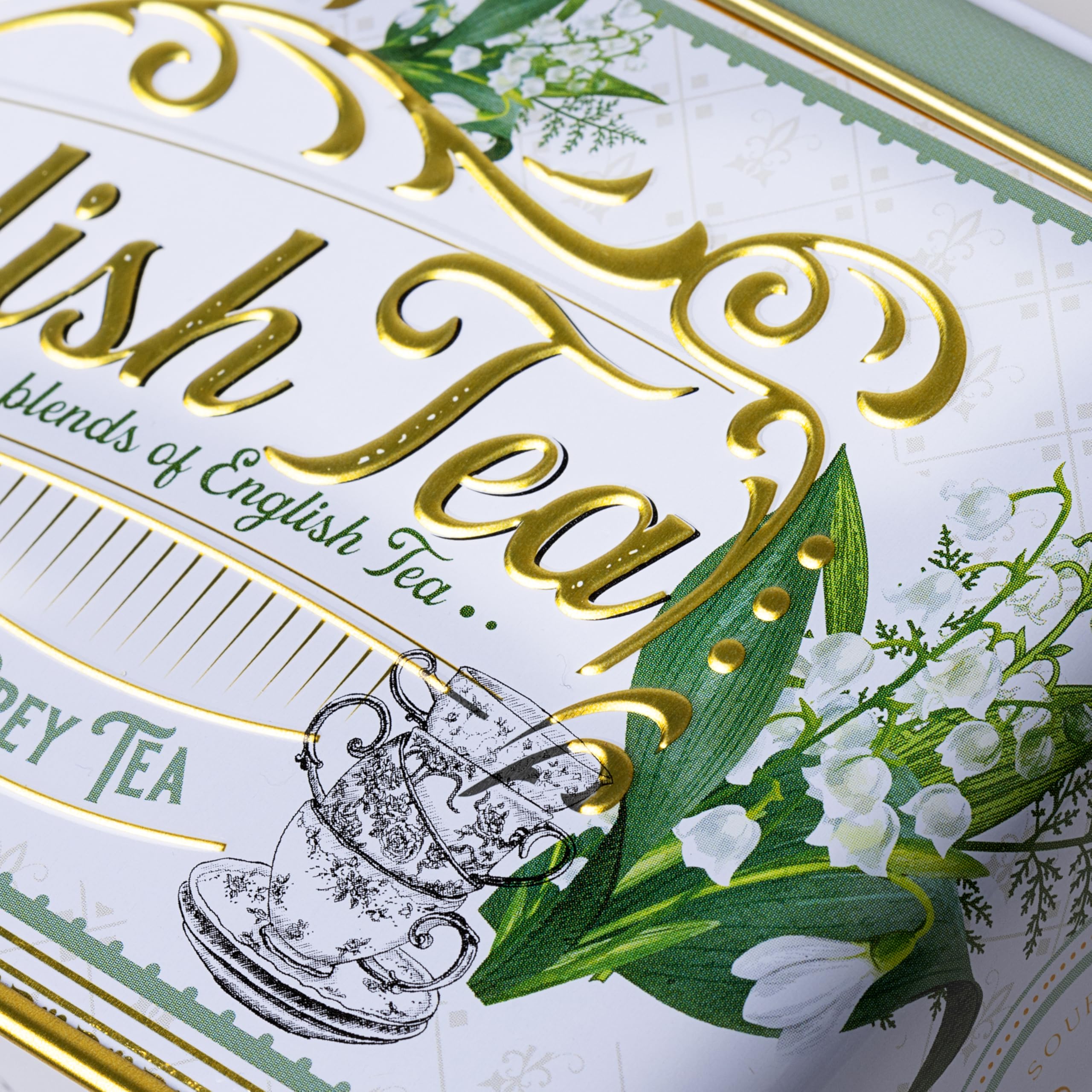 New English Teas - Lily of the Valley Earl Grey Tea Tin with 40 Teabags 10