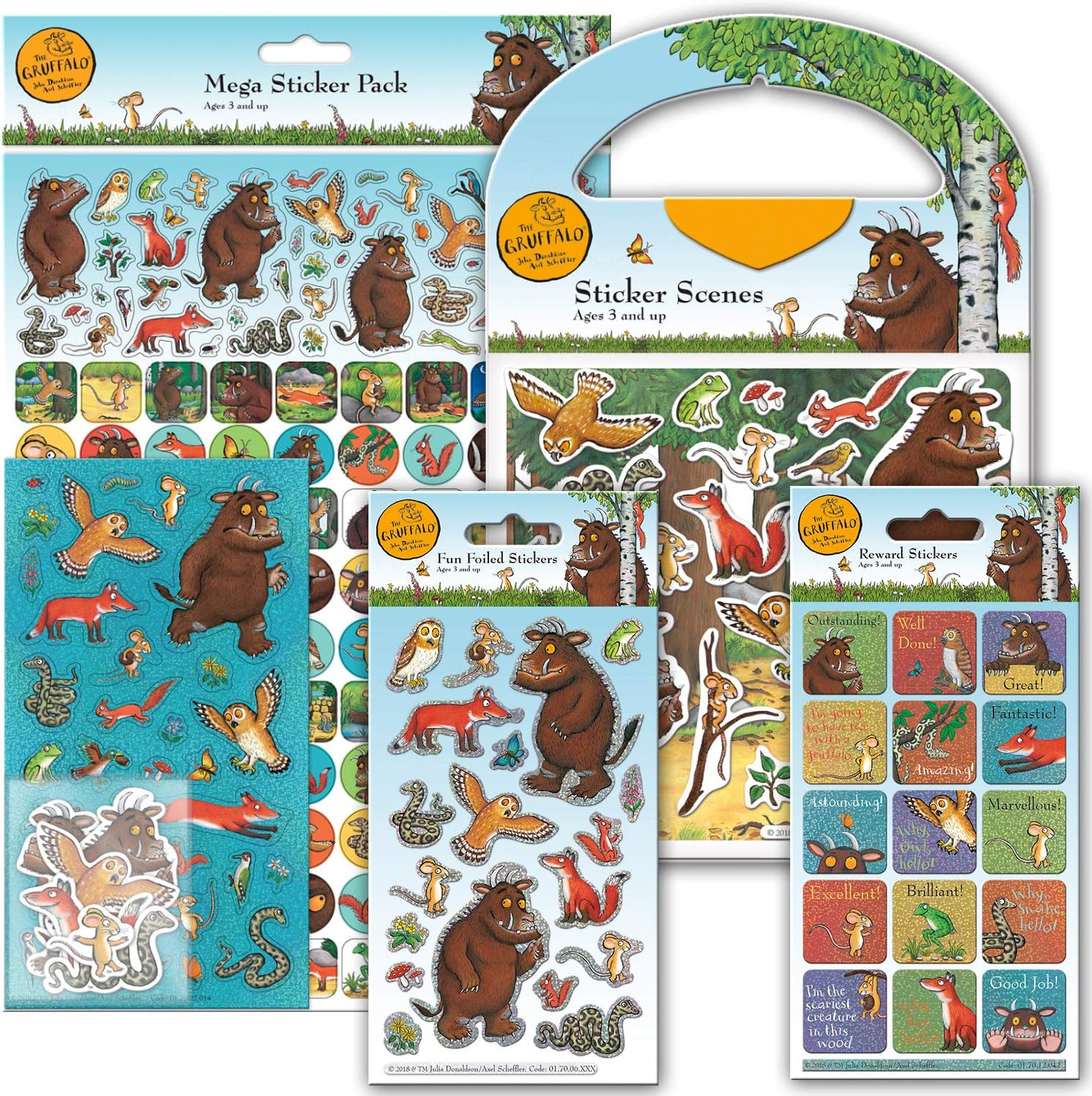 Paper Projects The Gruffalo Super Sticker Pack - Foil & Mega Sticker Bundle