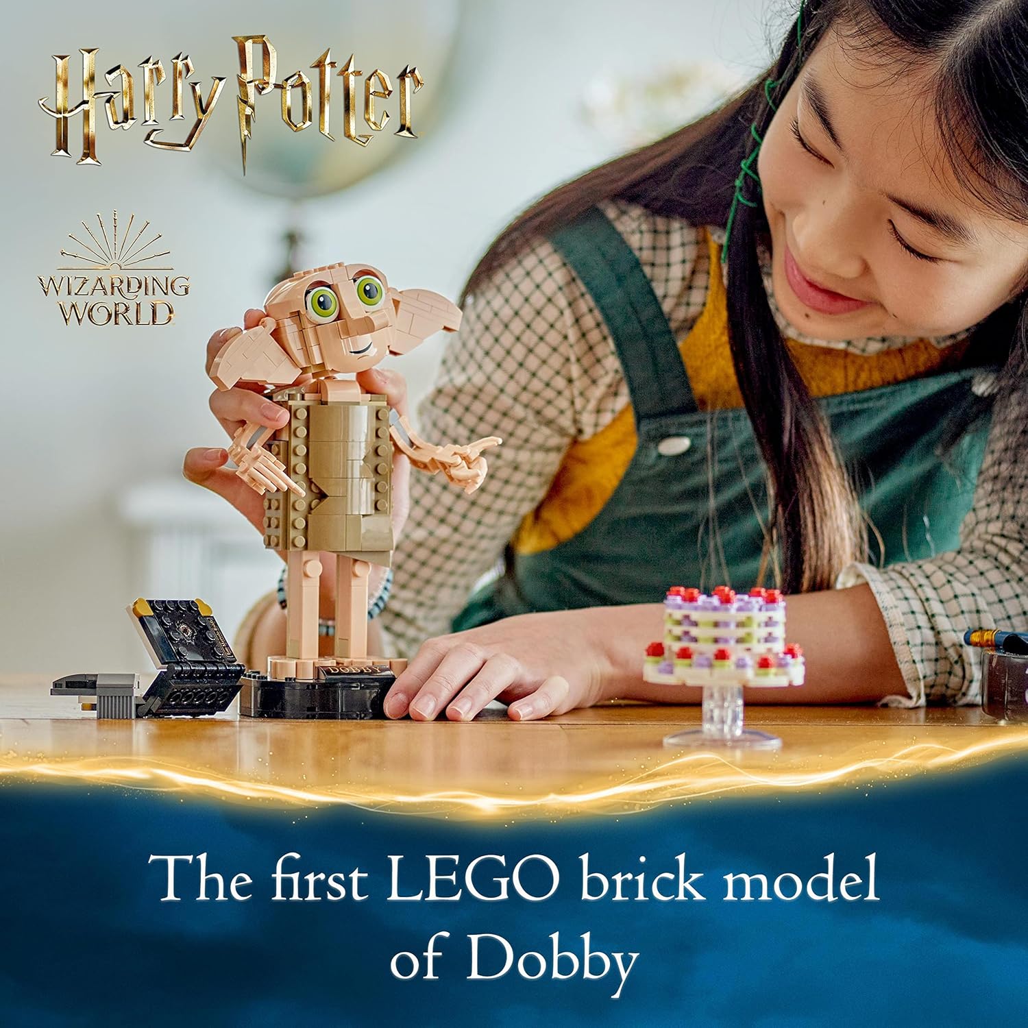 LEGO 76421 Harry Potter Dobby the House-Elf Building Set - Posable Figure with Accessories, 403 Pieces