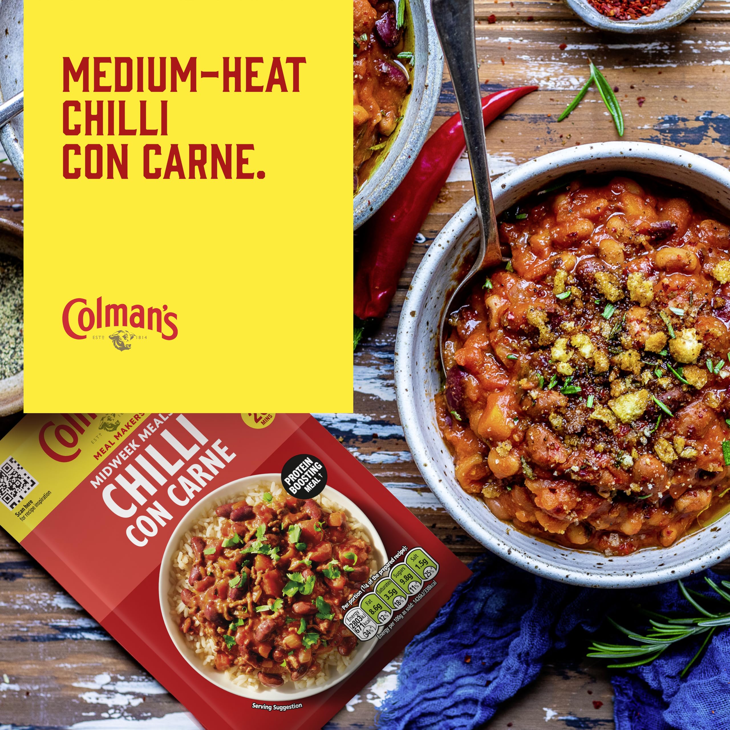 Colman's Chilli Con Carne Meal Maker Mix with Herbs & Spices - 50g 6