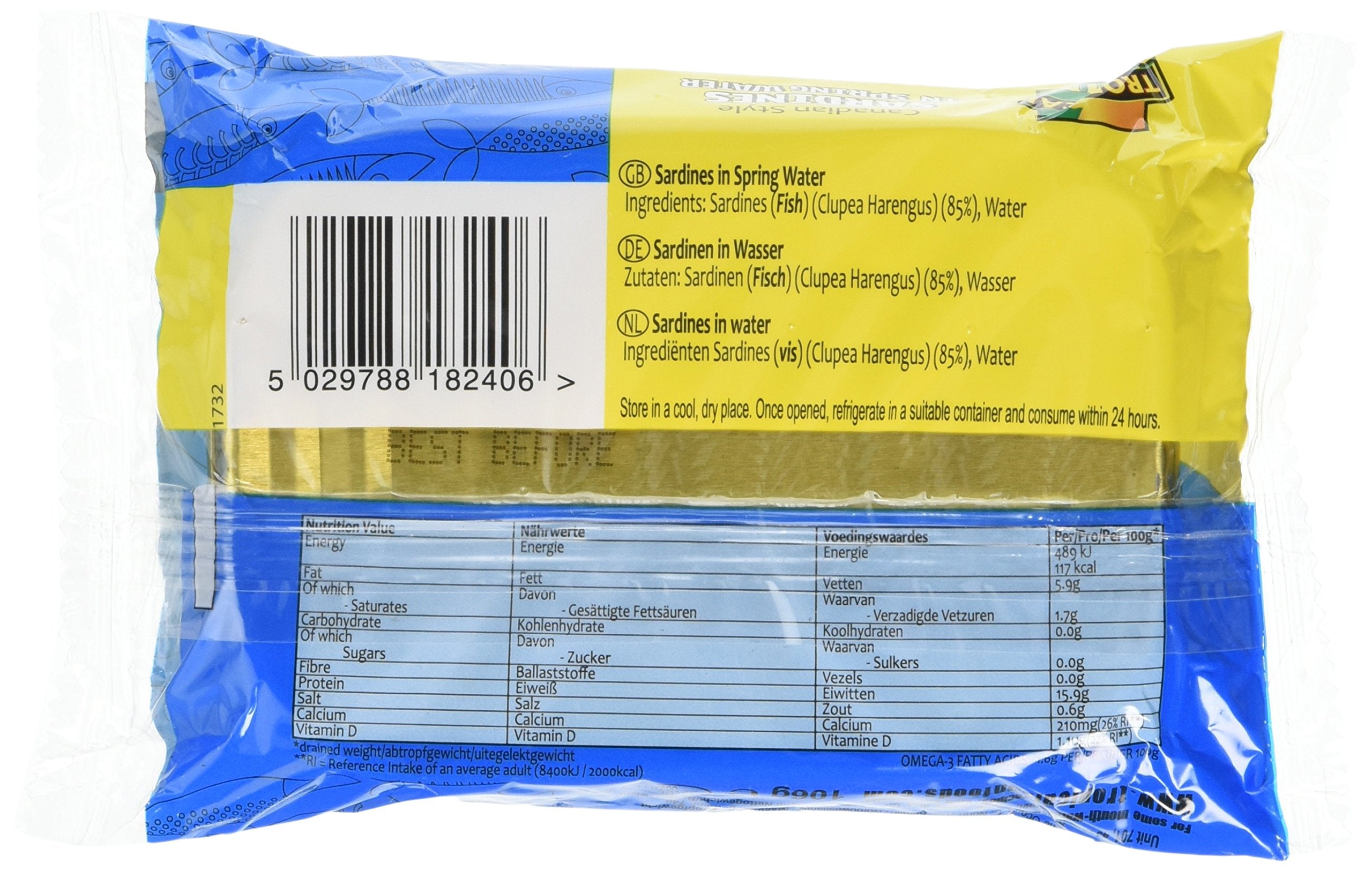 Tropical Sun Foods Canadian Style Sardines in Spring Water, Pack of 12 5