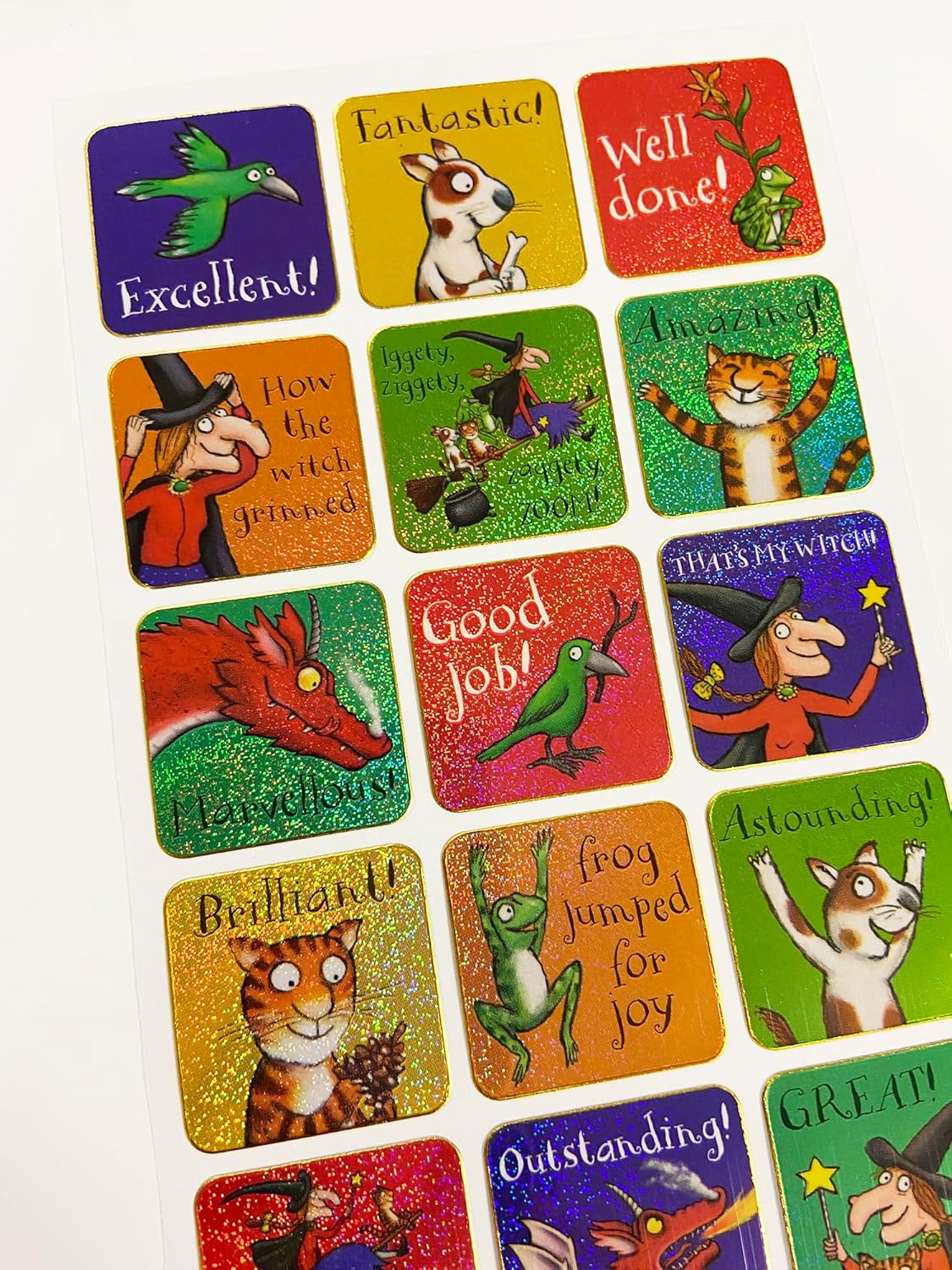 Paper Projects Room on the Broom - Sparkly Reusable Foil Reward Stickers 3