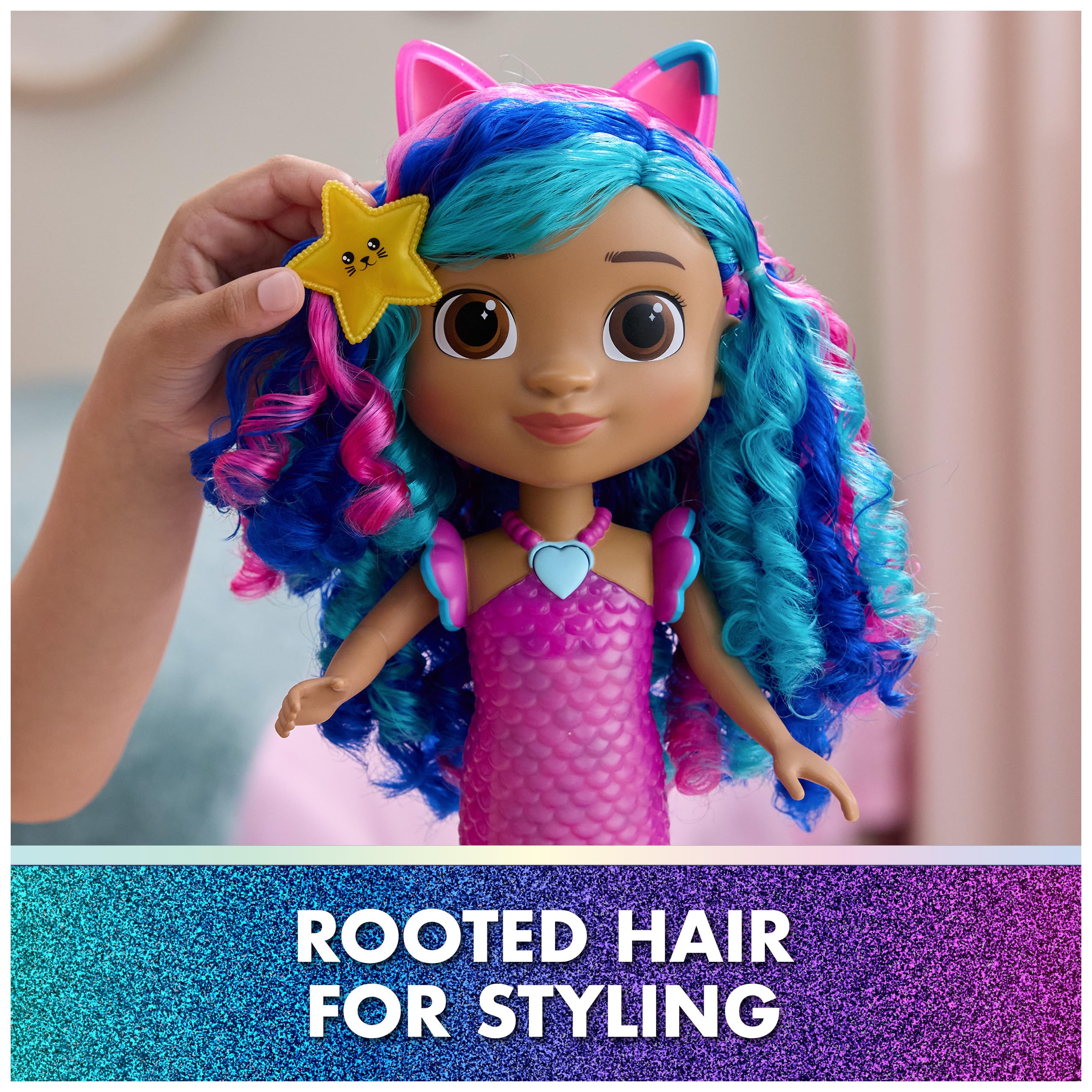 Mermaid Gabby Doll - Light-Up Heart & Color-Changing Tail for Kids 3+ 4