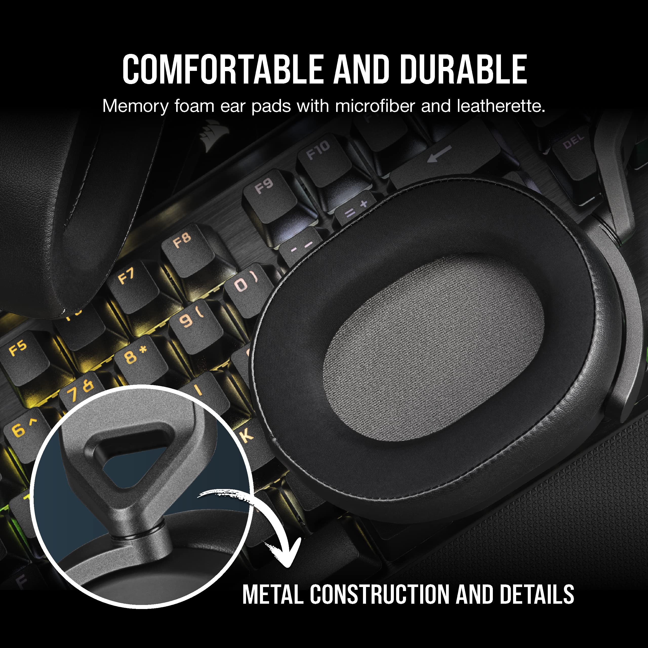 Corsair HS65 Surround Wired Gaming Headset - Dolby 7.1 Surround Sound - Son 8
