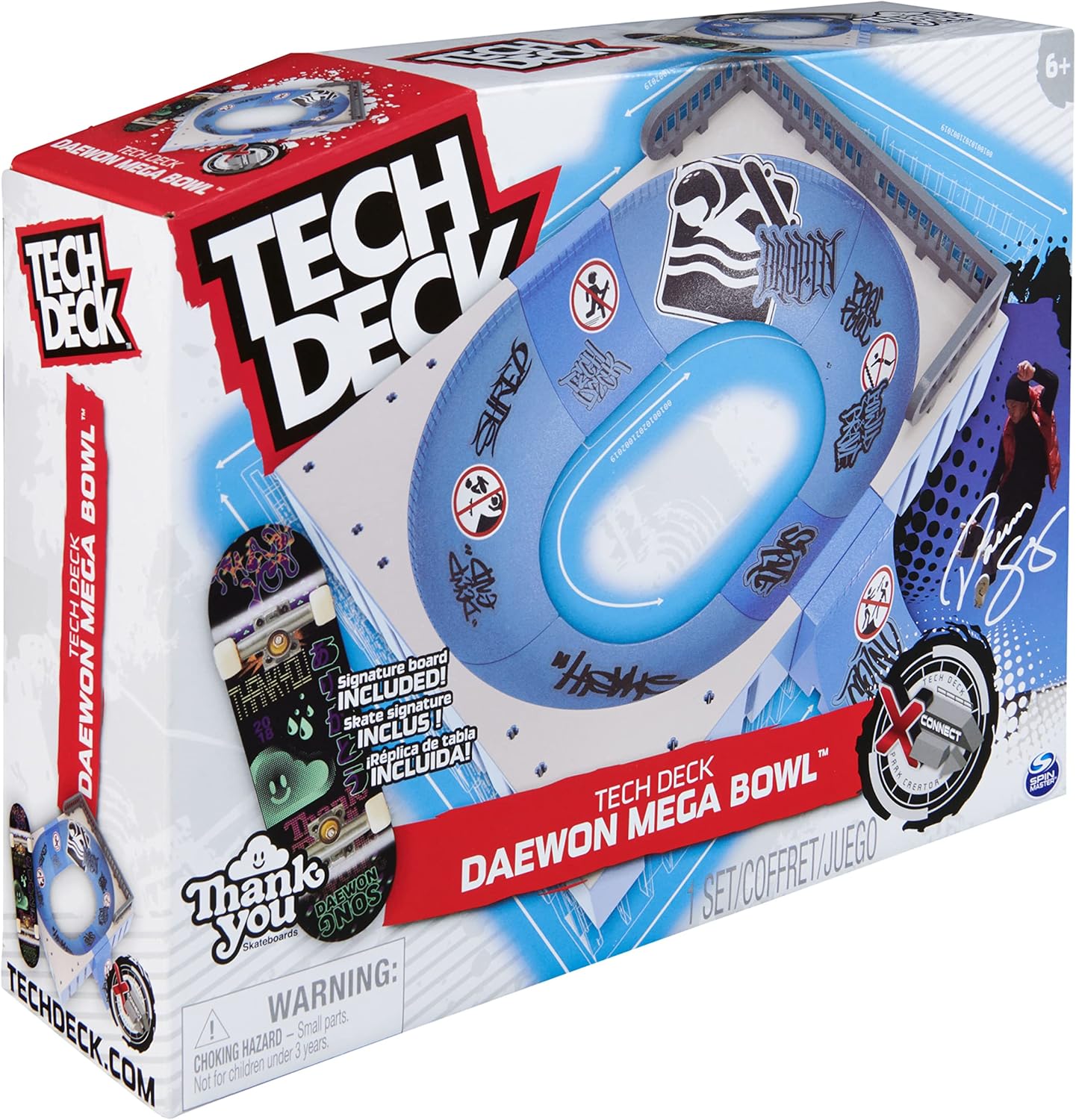 Tech Deck Daewon Mega Bowl X-Connect Park Creator Playset - Customizable Skate Park with Exclusive Fingerboard 7