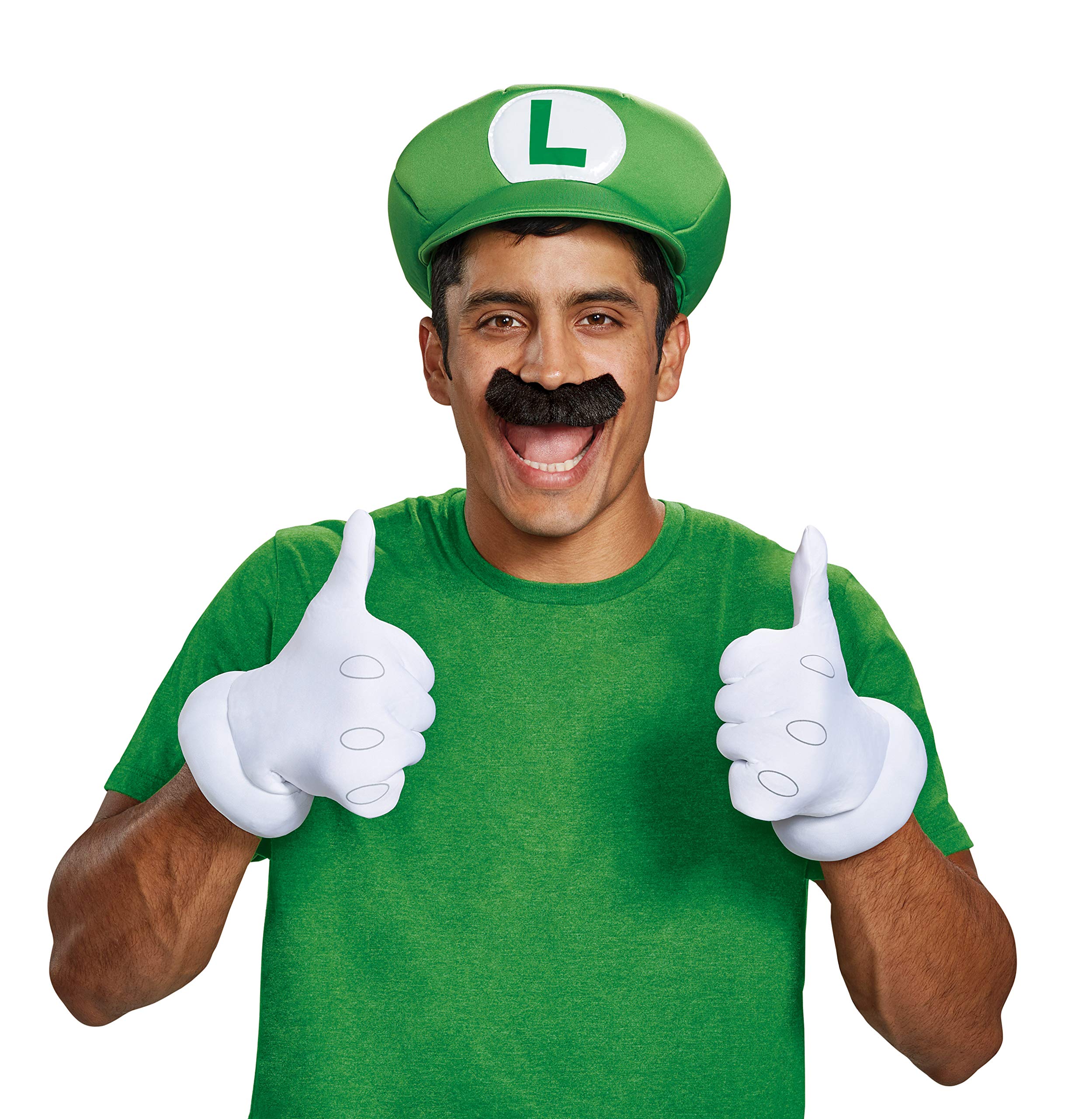 Disguise Super Mario Bros Luigi Hat & Moustache Costume Accessory for Adults 4