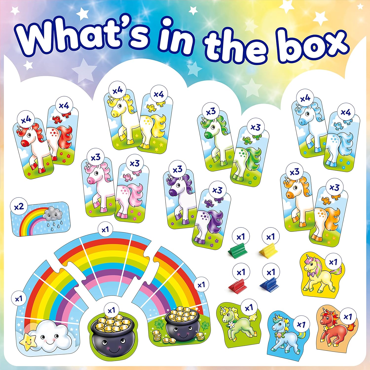 Orchard Toys Rainbow Unicorns Memory Matching Game 5