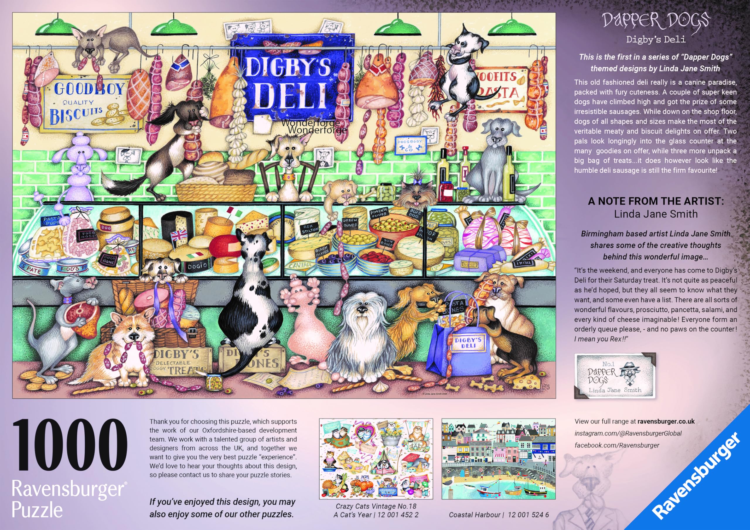 Ravensburger Dapper Dogs No.1 Digby's Deli 1000 Piece Jigsaw Puzzle 6