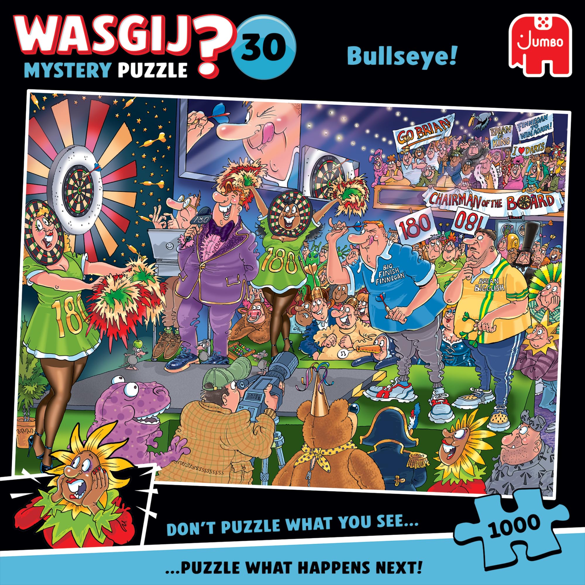 Wasgij Mystery 30 Bullseye! - 1000 Piece Jigsaw Puzzle for Adults | Recycled Board