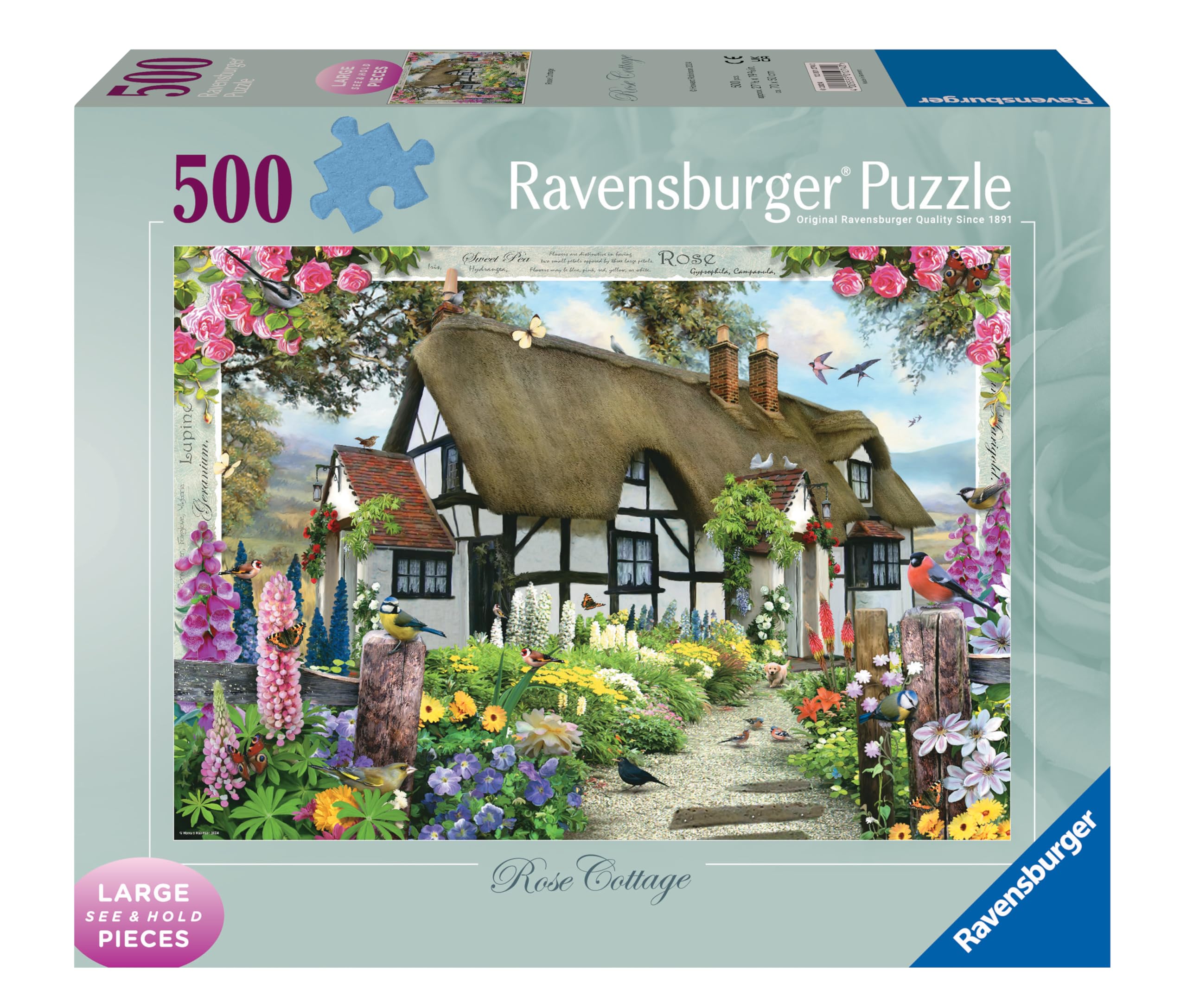 Ravensburger Rose Cottage 500 Piece Jigsaw Puzzle for Adults & Kids 3