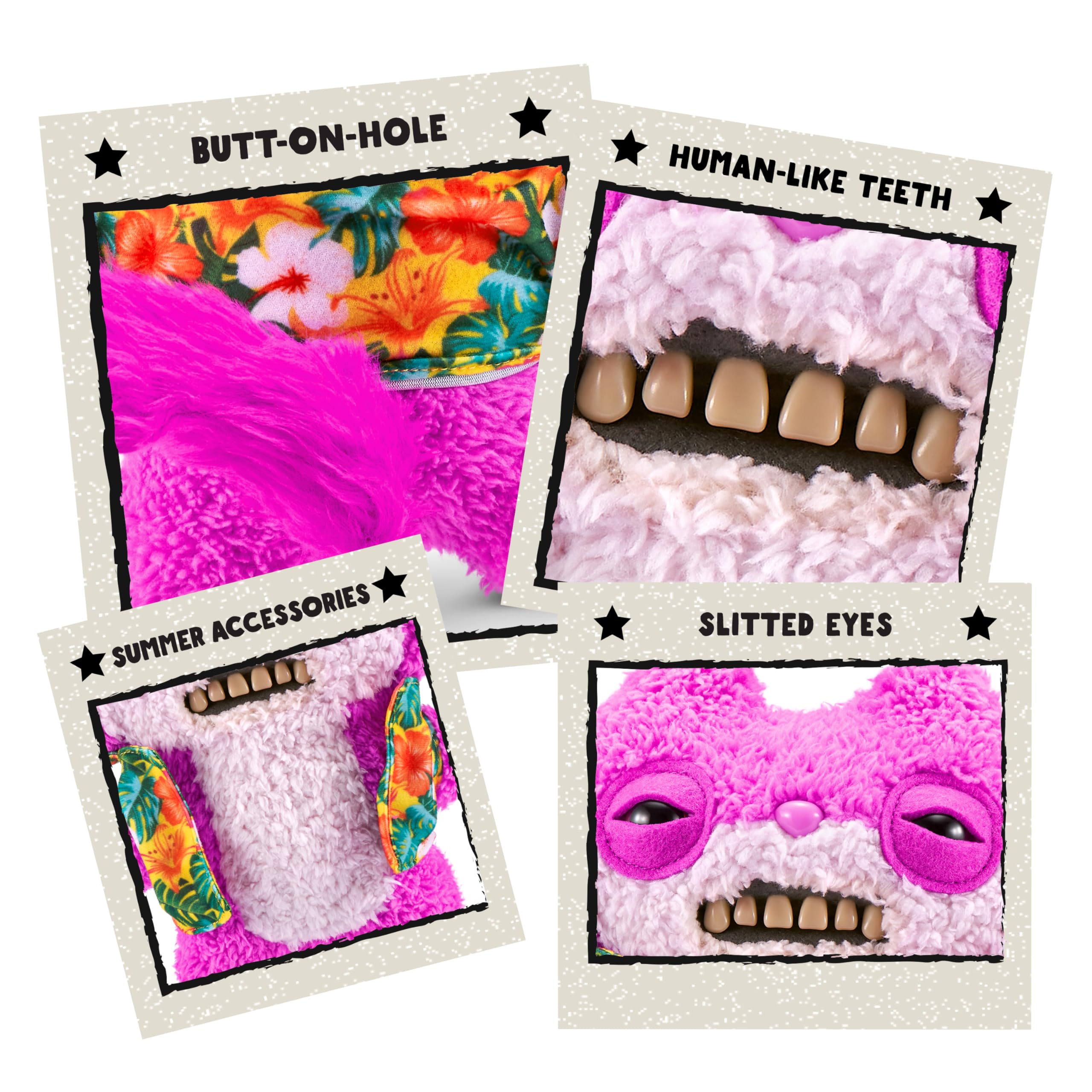 Fuggler Vacay Vibes - Sketchy Squirrel Pink Plush Collectible Toy 7