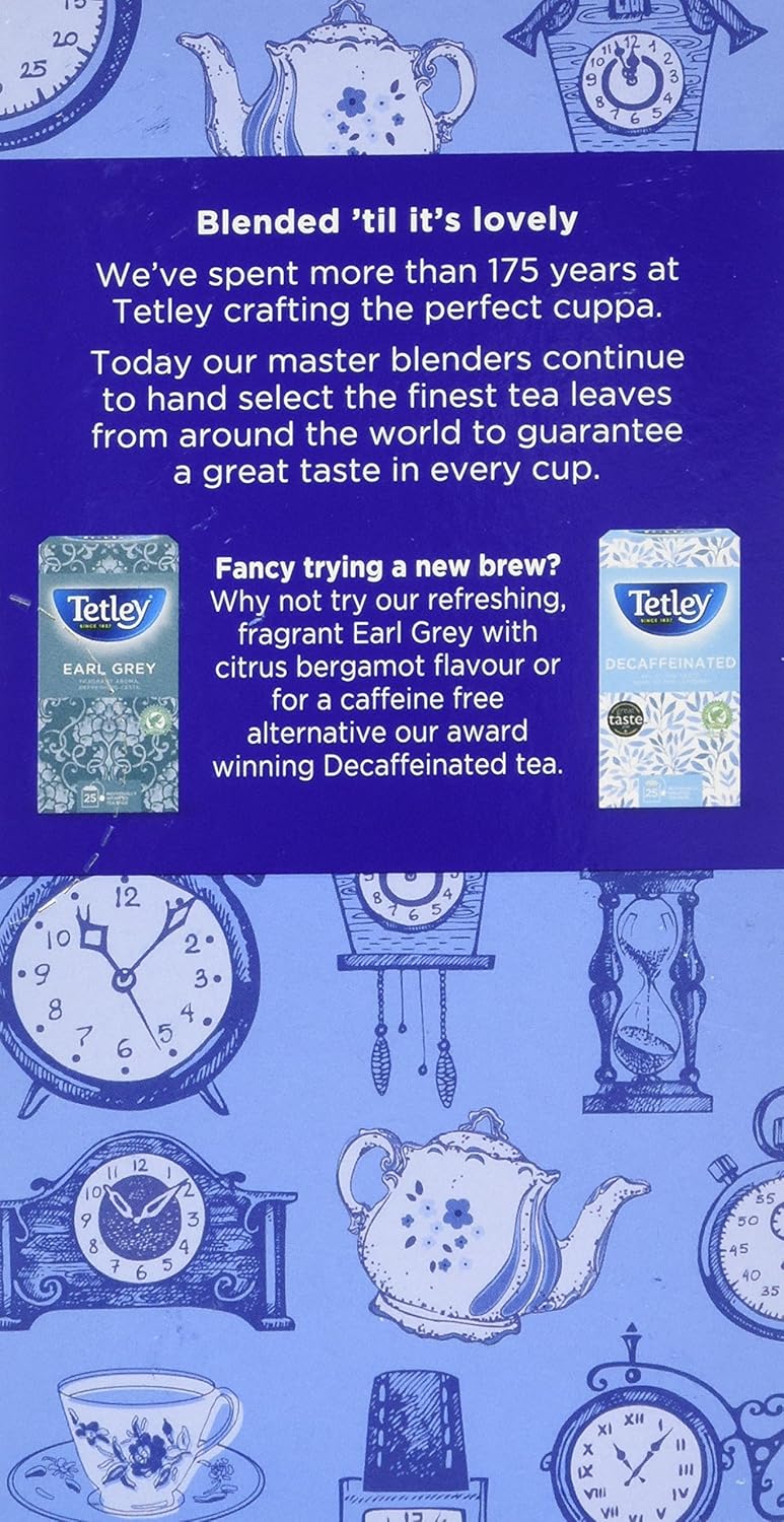 Tetley English Breakfast Teebeutel – einzeln verpackte Umschläge mit Schnur und Etikett, 25er-Pack 6