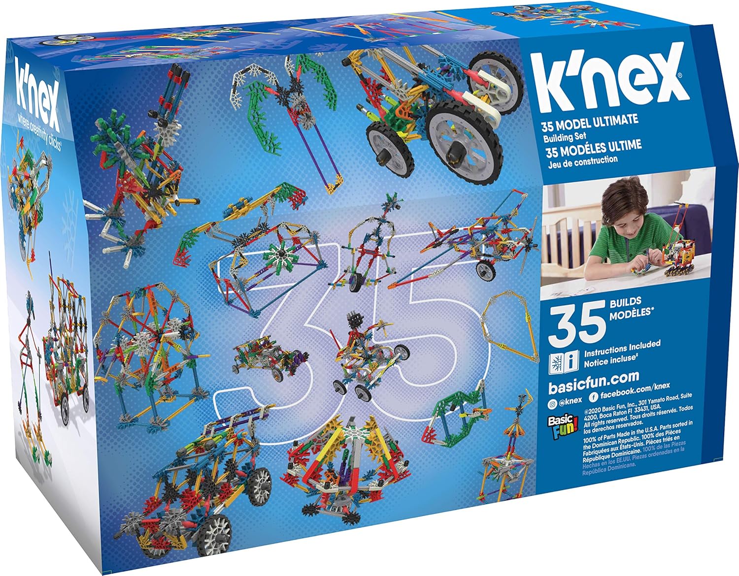 K'NEX 12418 Imagine 35 Model Ultimate Building Set - 480-Piece STEM Construction Toy for Kids 7+ 9