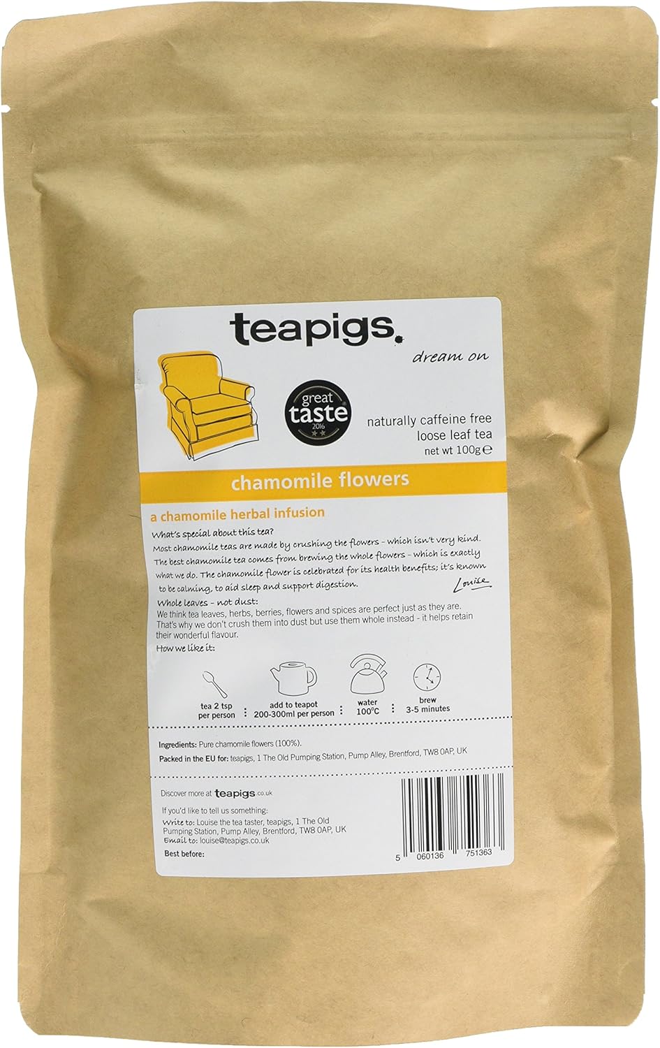 Teapigs - Loser Kamillen-Kräutertee (100 g)