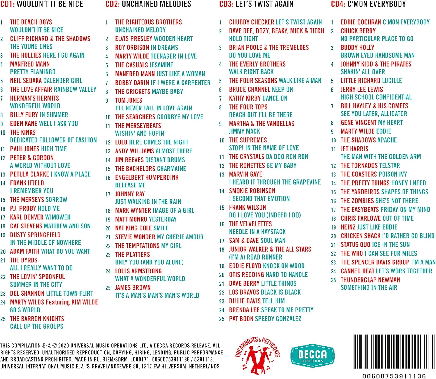 Dreamboats & Petticoats: Music That Lives Forever - Audio CD 3