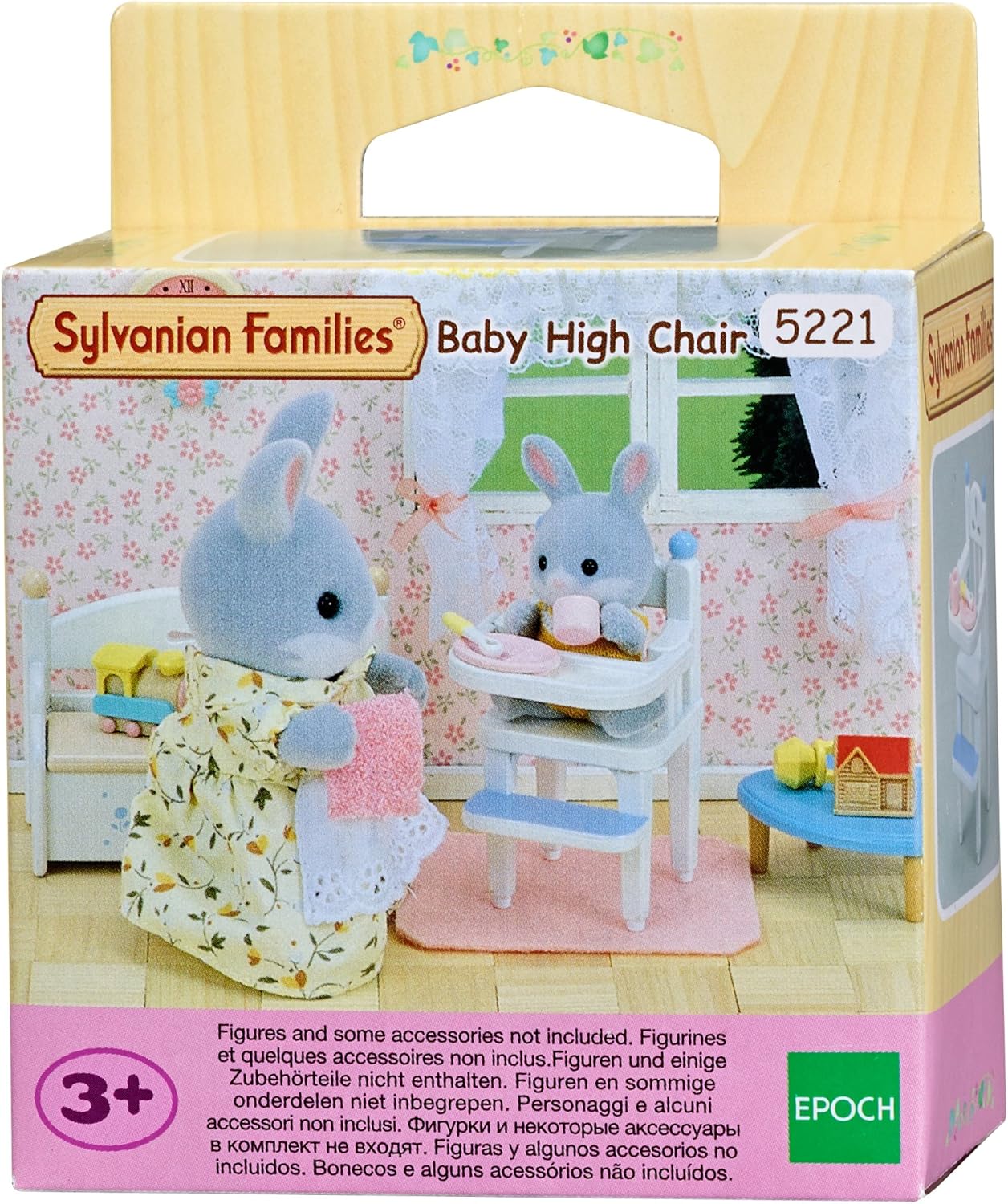Sylvanian Families Baby High Chair - White with Blue Accents