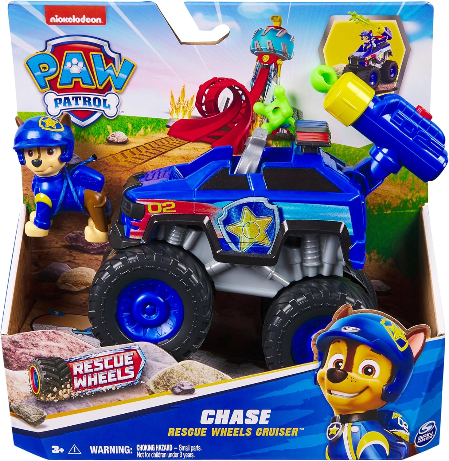 Paw Patrol: Rescue Wheels Chase’s Cruiser - Projectile Launcher Toy Truck with Action Figure 6