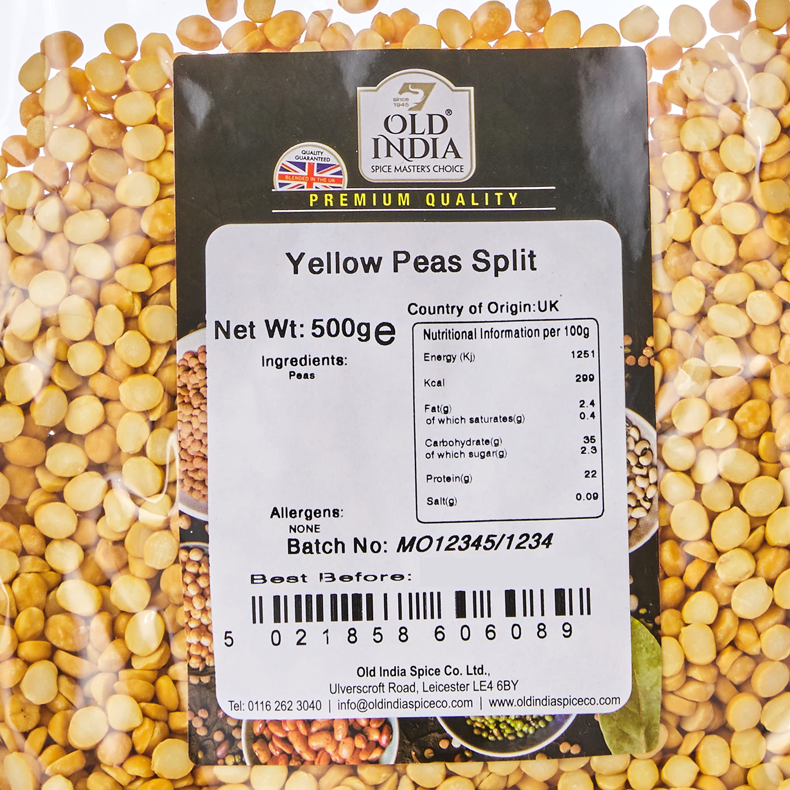 Old India Yellow Peas Split 500g 3