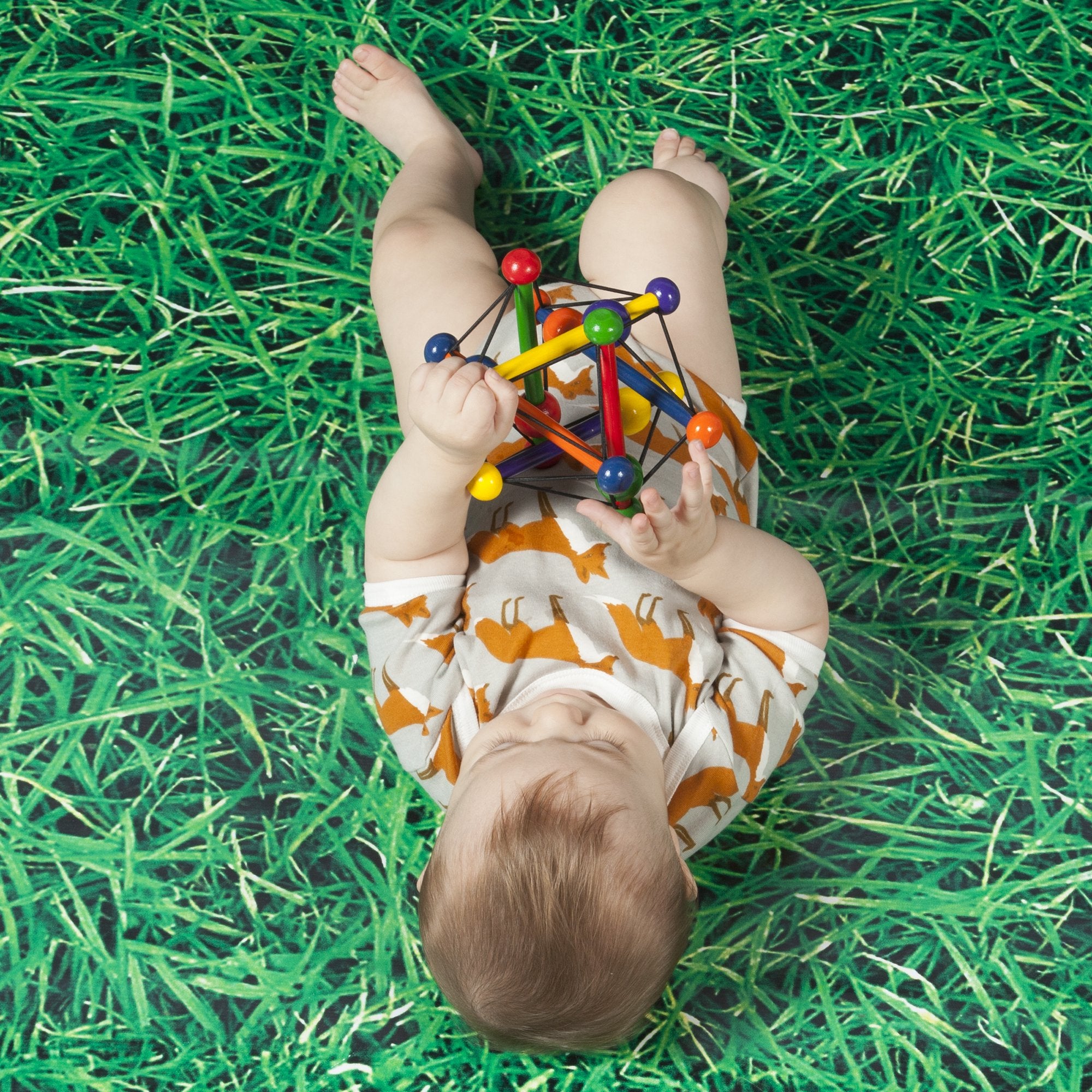 Manhattan Toy Skwish Classic Rattle and Teether Grasping Activity Toy | Wood | Multicolor | 0-4 Years 3