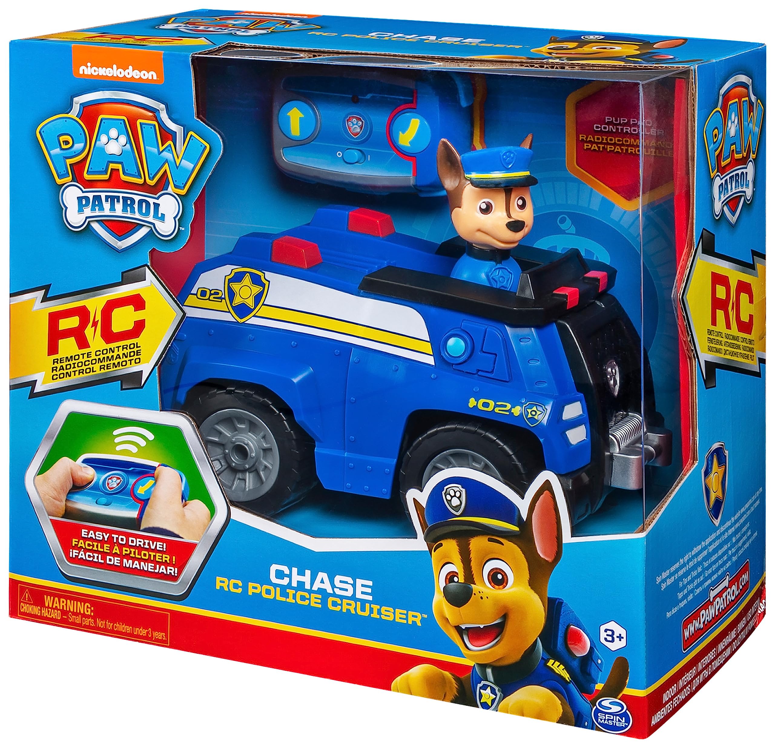 Paw Patrol Chase Remote Control Police Cruiser with 2-Way Steering | Ages 3+