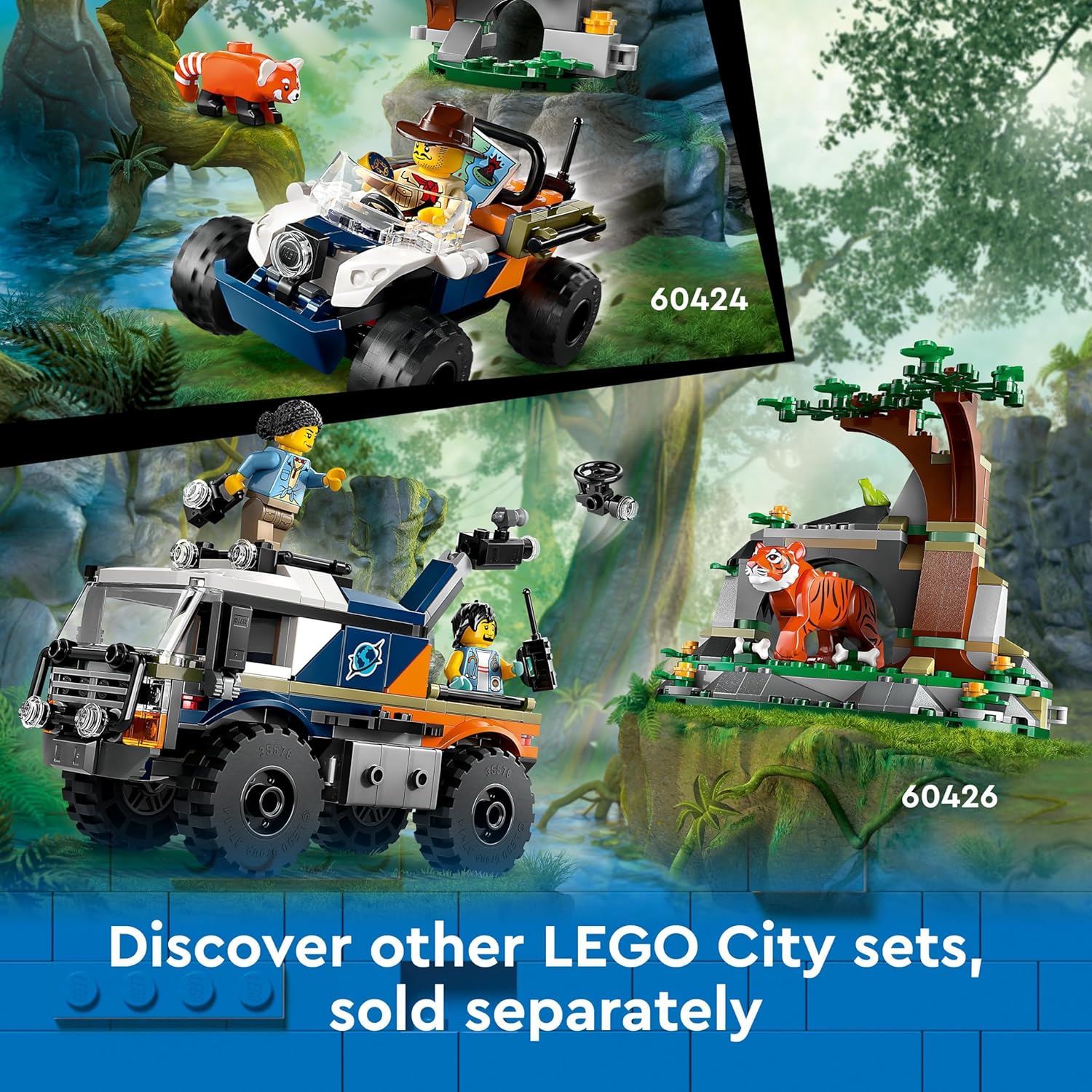LEGO City Jungle Explorer Helicopter at Base Camp - Building Toy Playset for Kids 8+ 7