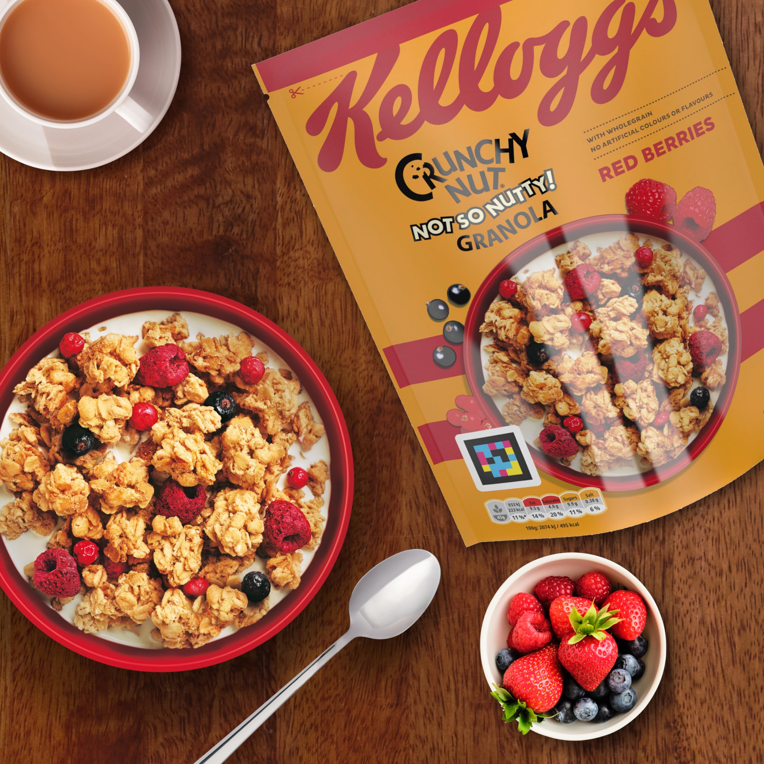 Kellogg's Crunchy Nut Red Berries Breakfast Granola 380g 3