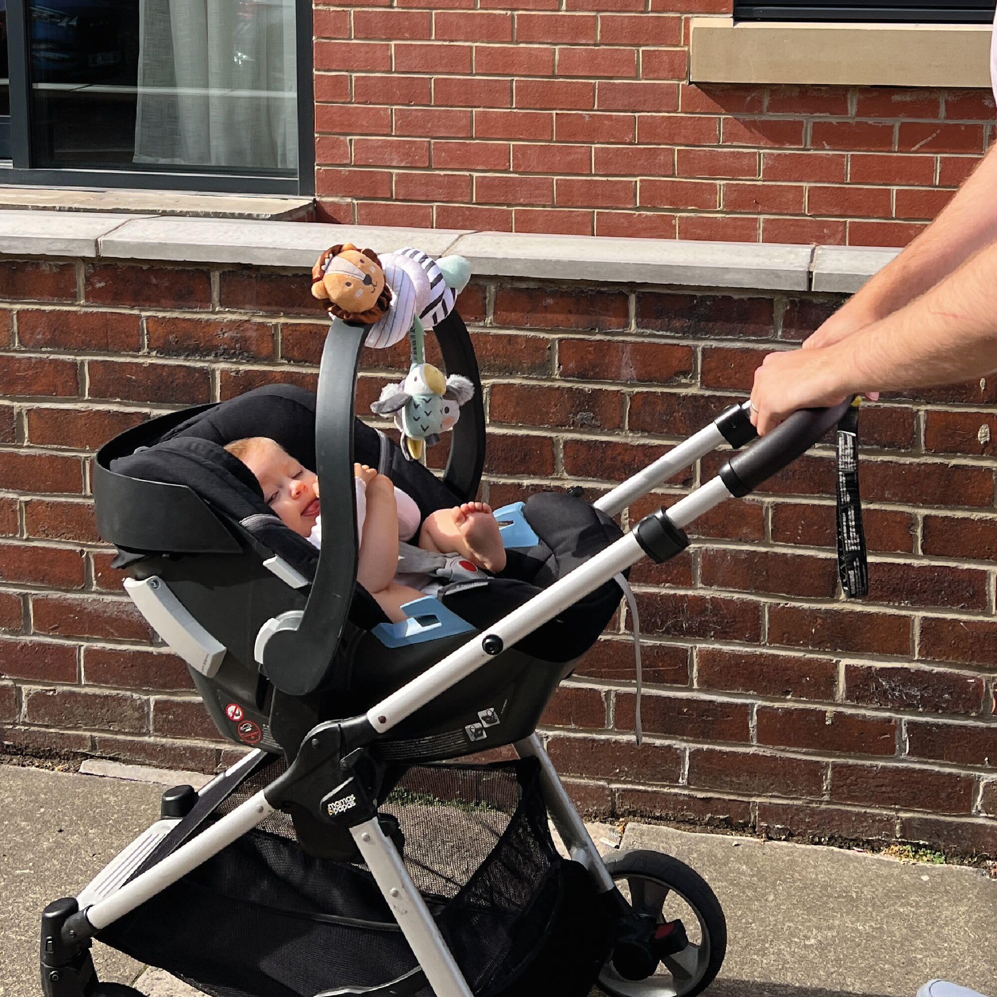 Nuby Animal Adventures Activity Spiral – sensorisches Kinderwagenspielzeug für Babys von 0–3 Jahren 4