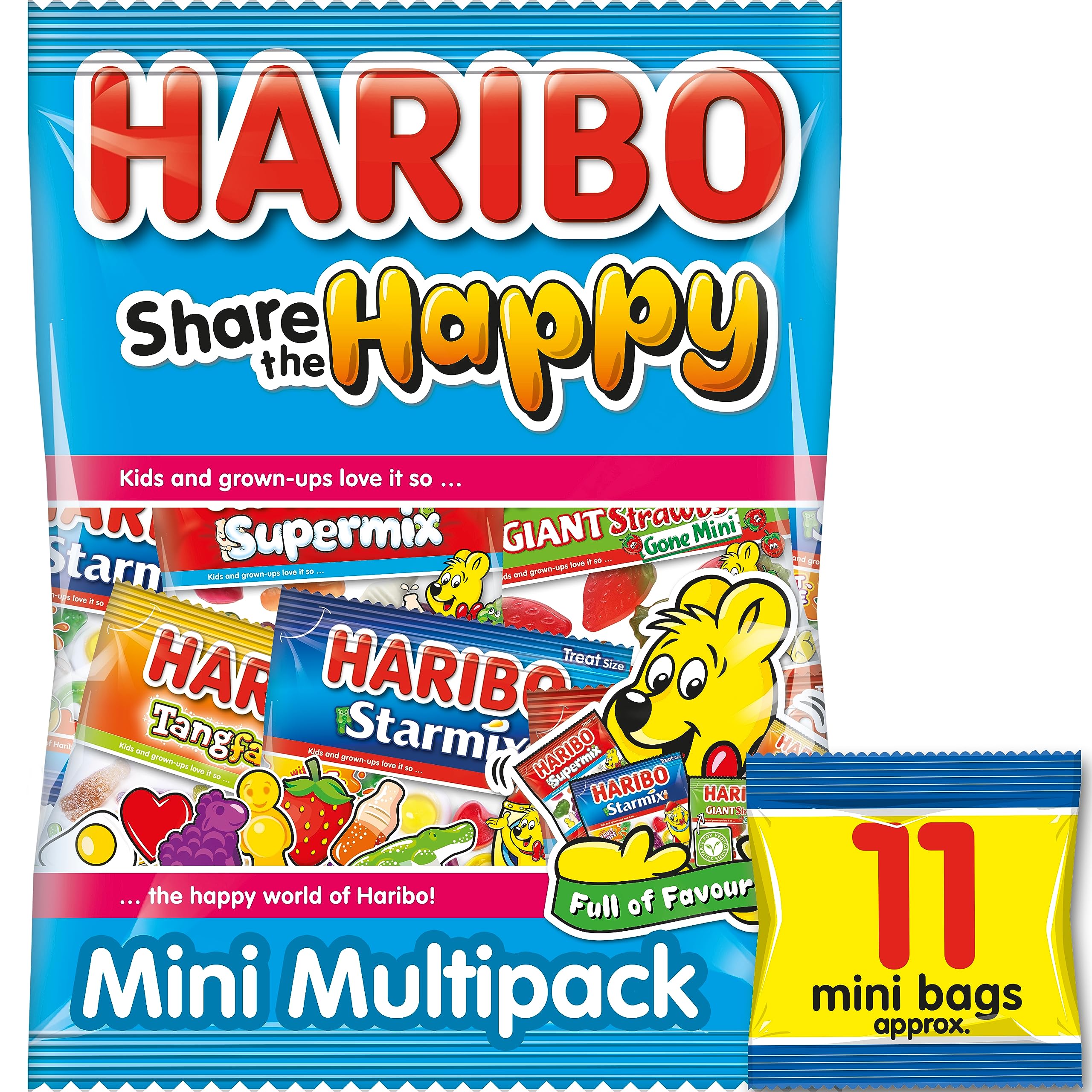 HARIBO Share The Happy Mini Multipack Sweets 11-Pack 176g