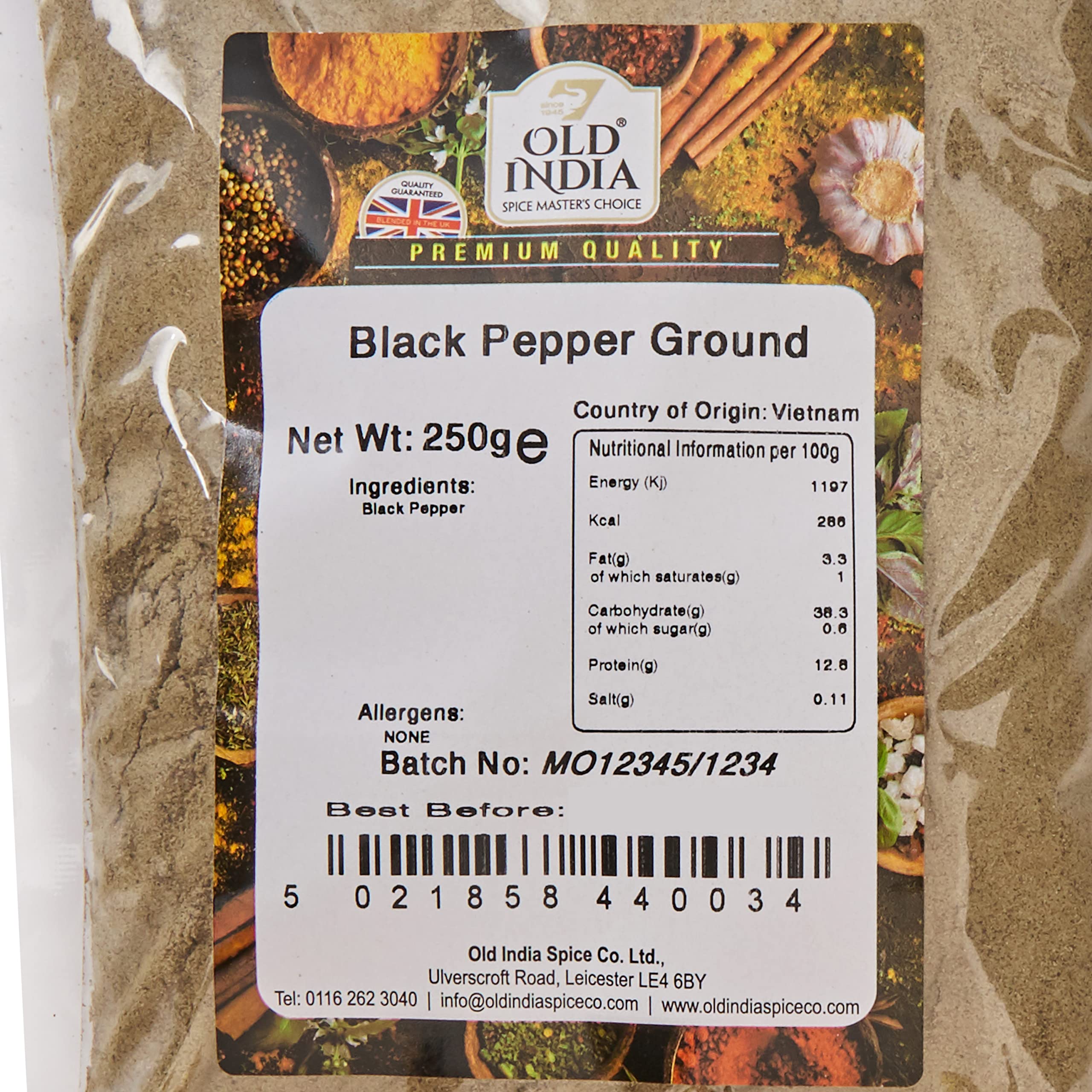 Old India Black Pepper Ground 250g 3