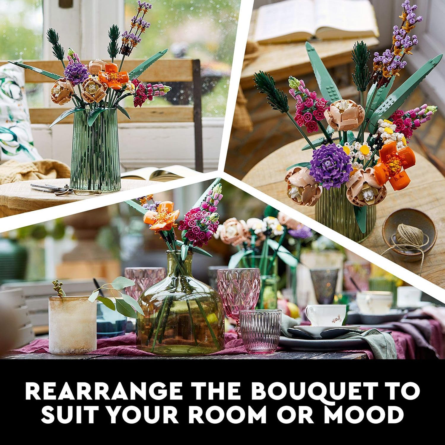 LEGO 10280 Blumenstrauß – Künstliche Blumen Bauset für Erwachsene 6