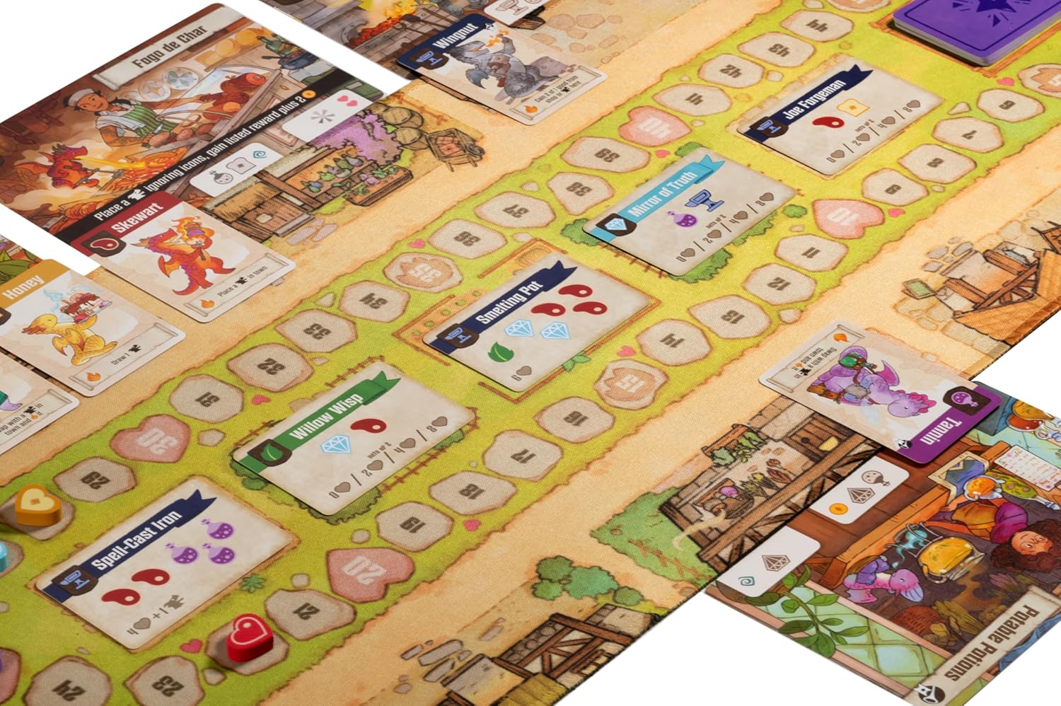 Lucky Duck Games Flamecraft Board Game | English Version | Strategy Worker Placement Game 10