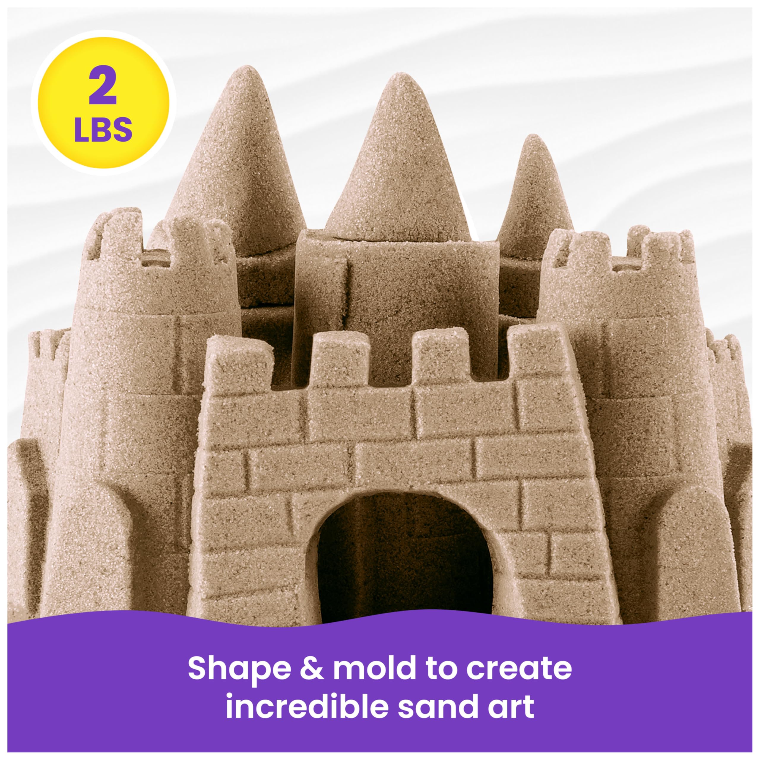 Kinetic Sand Natural Brown 907g - Squeeze & Shape Sensory Play Sand for Kids 3