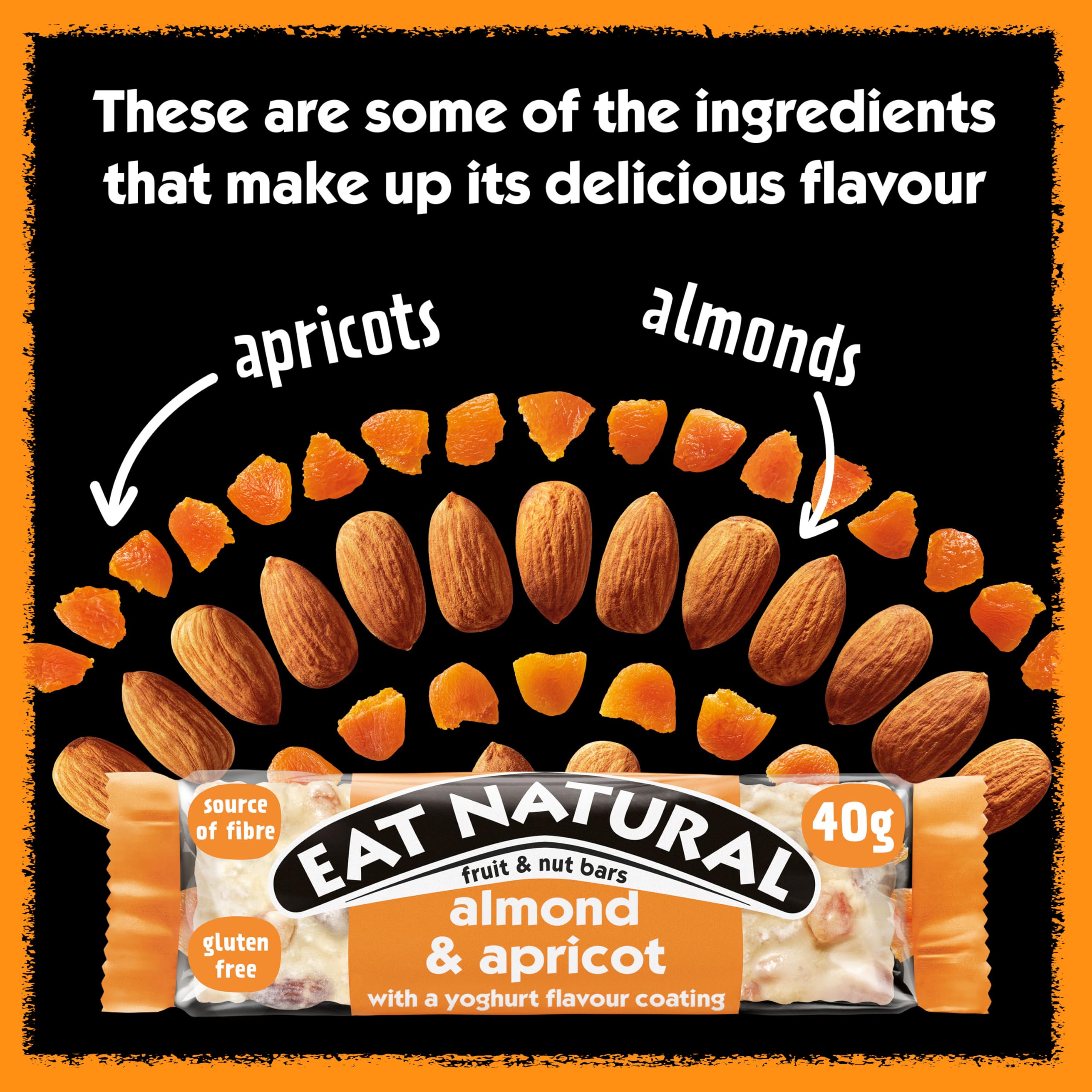 Eat Natural Almond & Apricot with Yoghurt Coating Fruit & Nut Bars, 3 x 4 7
