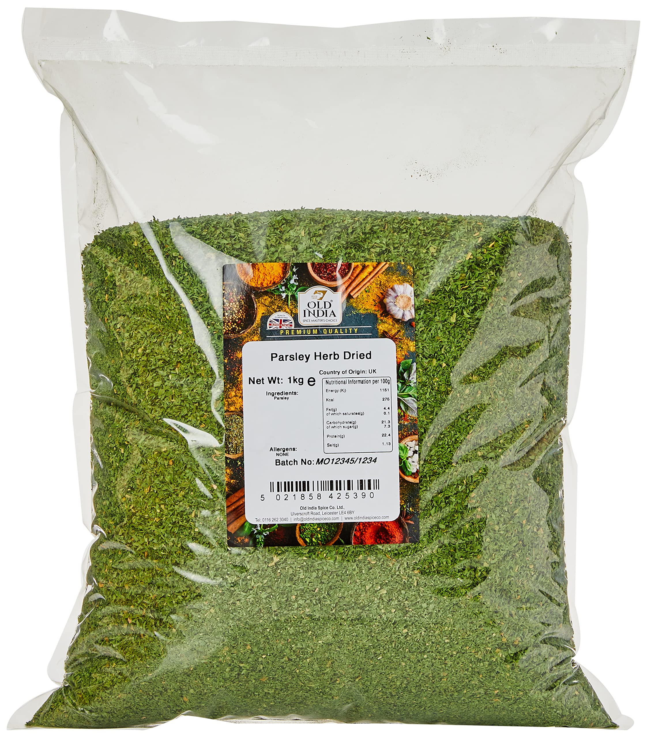 Old India Dried Parsley Herb - 1 Kg Natural & Additive Free Seasoning