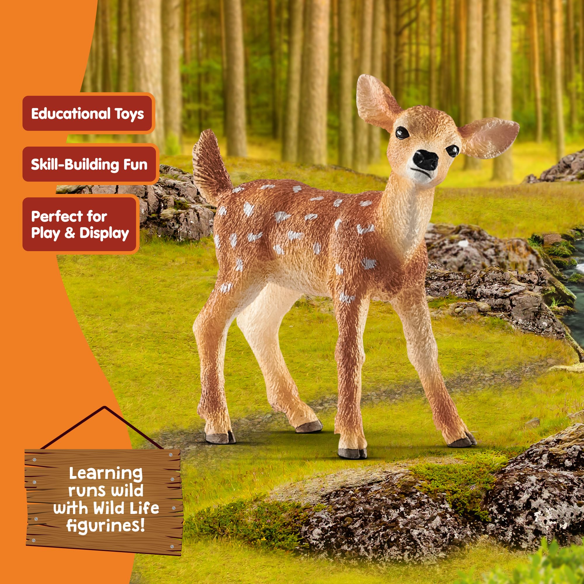 Schleich 14820 White-Tailed Doe - Detailed Wildlife Figure for Imaginative Play 8