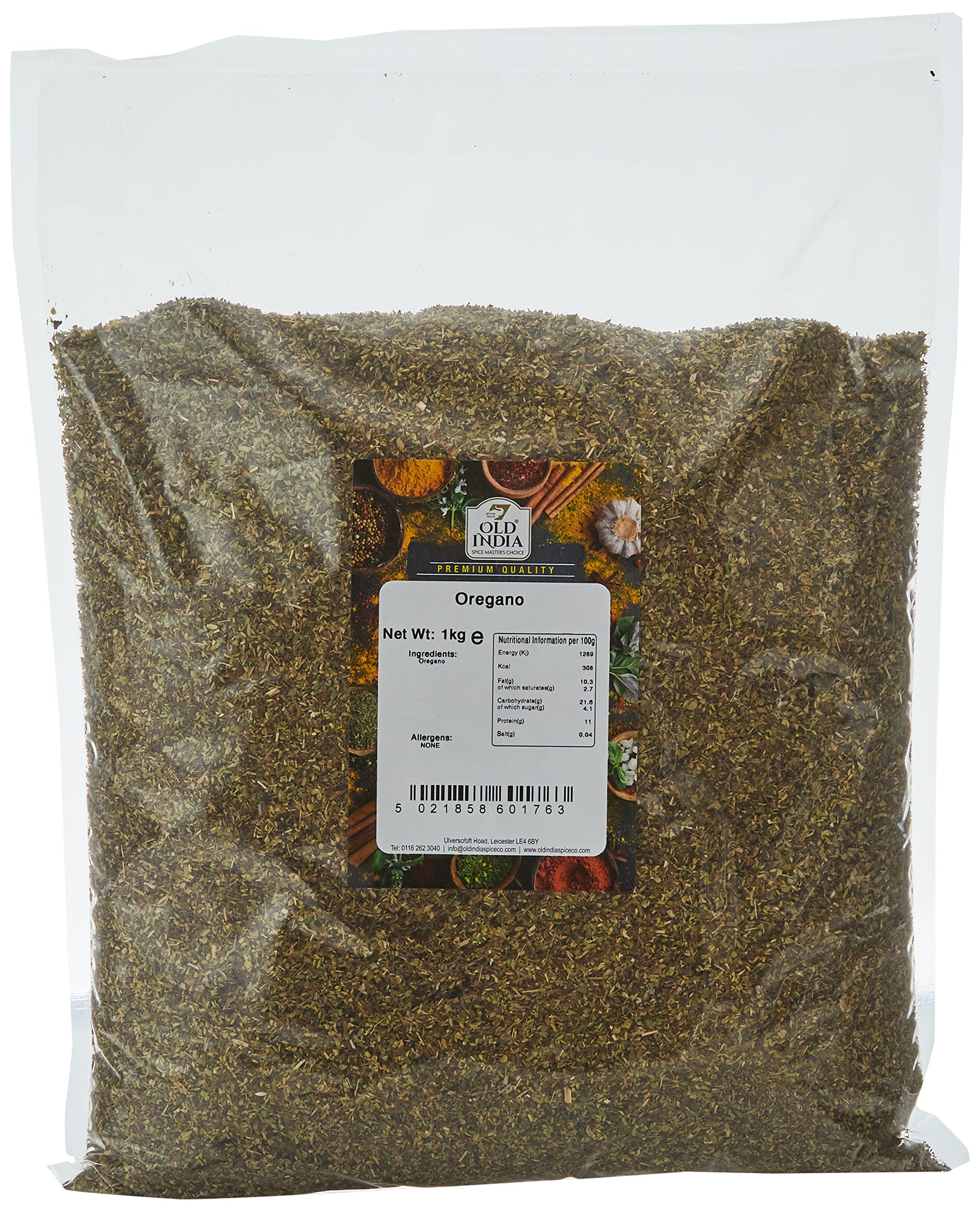Old India Oregano 1kg - Whole Herb, 100% Natural, GMO-Free Spice for Cooking