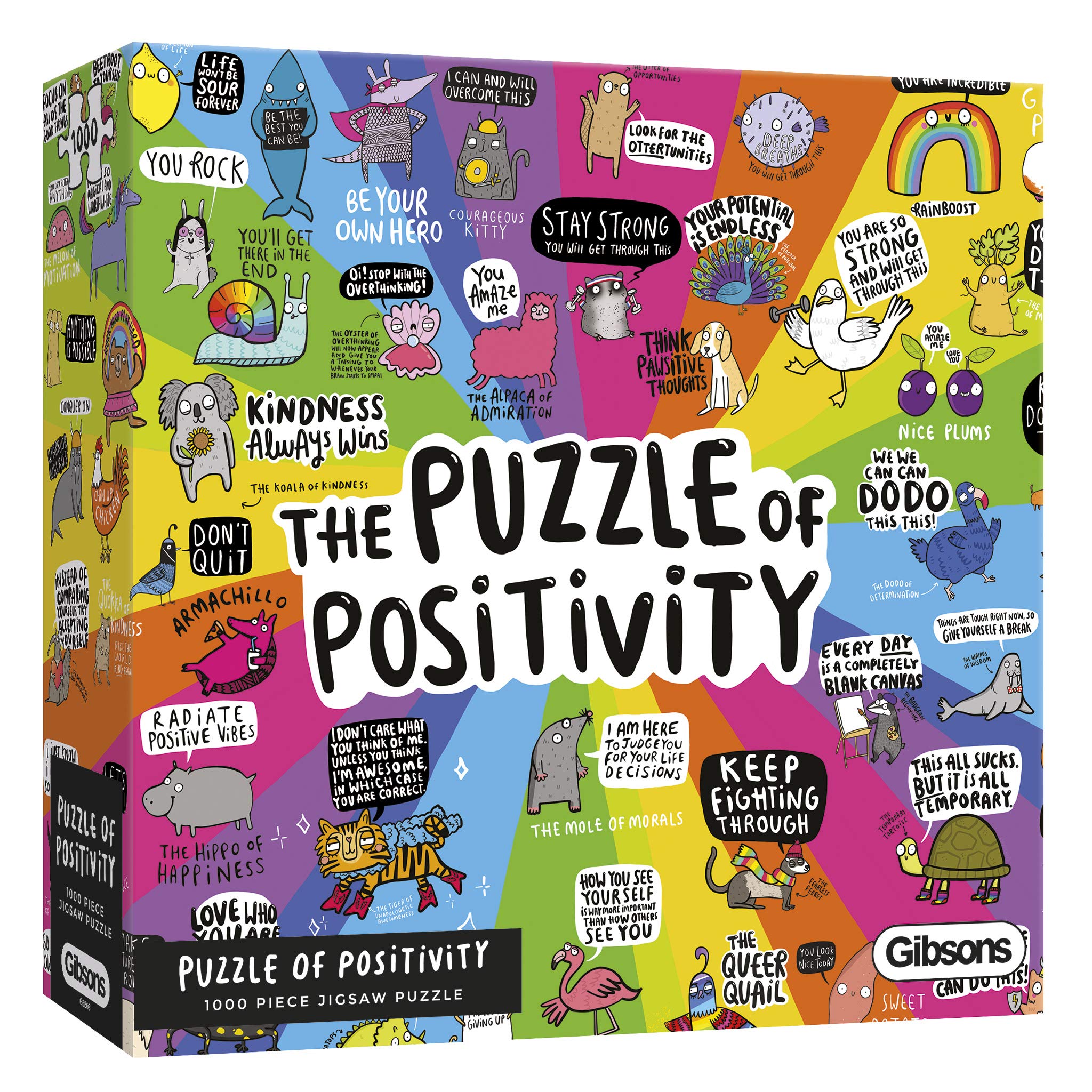 Gibsons Puzzle of Positivity - 1000 Piece Jigsaw Puzzle for Adults & Teens | Recycled Board